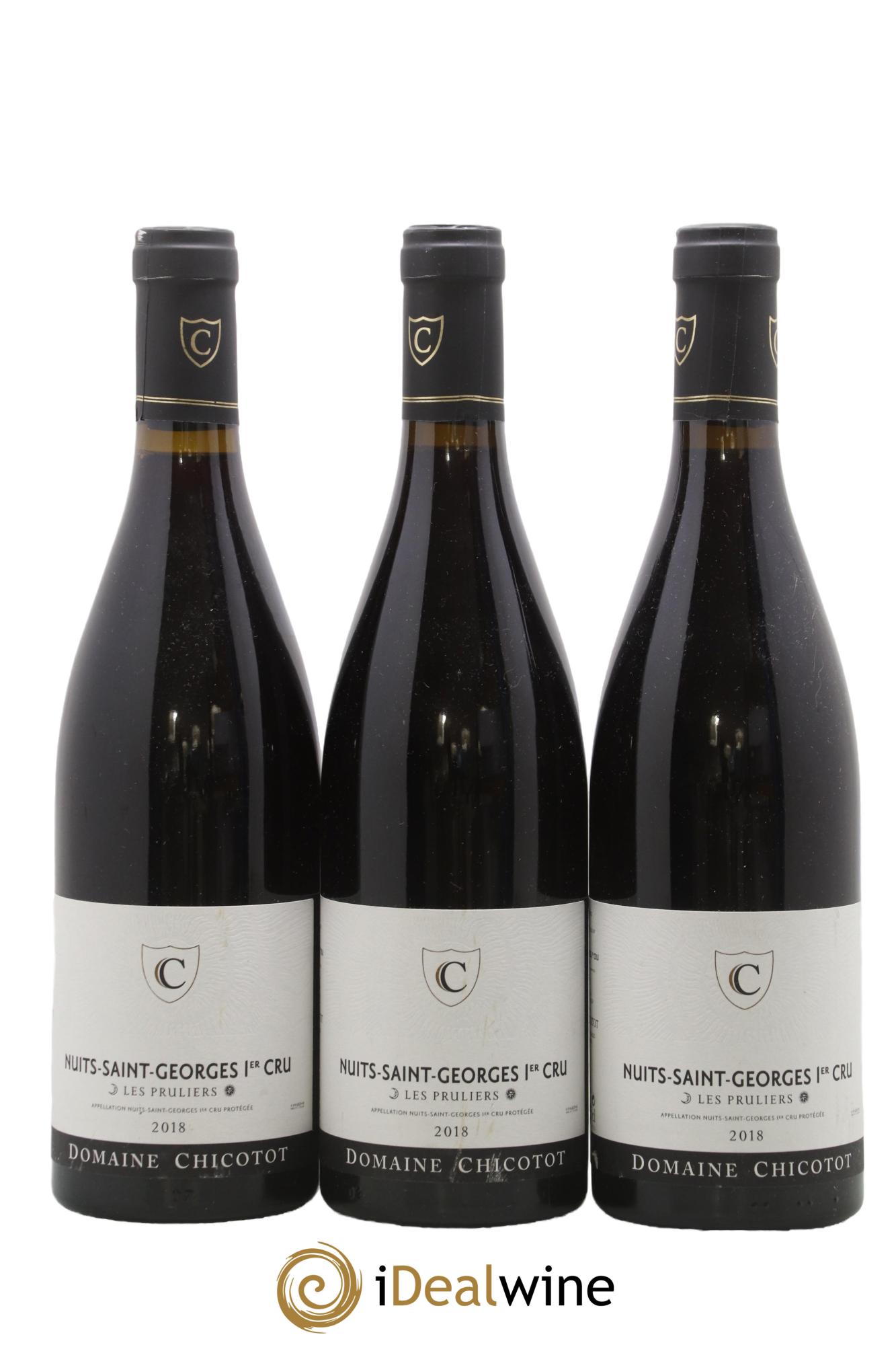 Nuits-Saint-Georges 1er Cru Les Pruliers Chicotot 2018 - Lotto di 3 bottiglie - 0