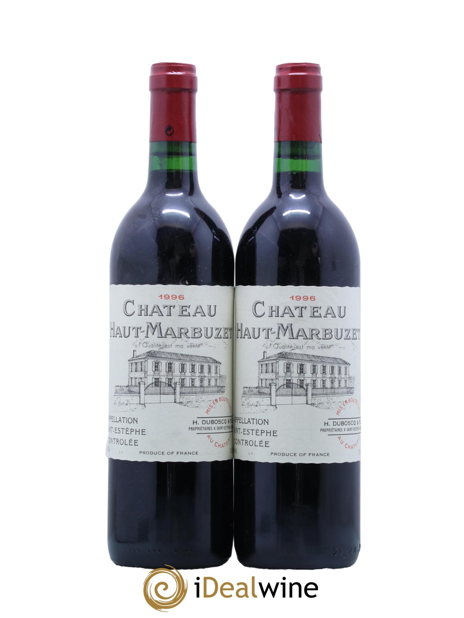 Château Haut Marbuzet 1996 - Lot de 2 bouteilles - 0