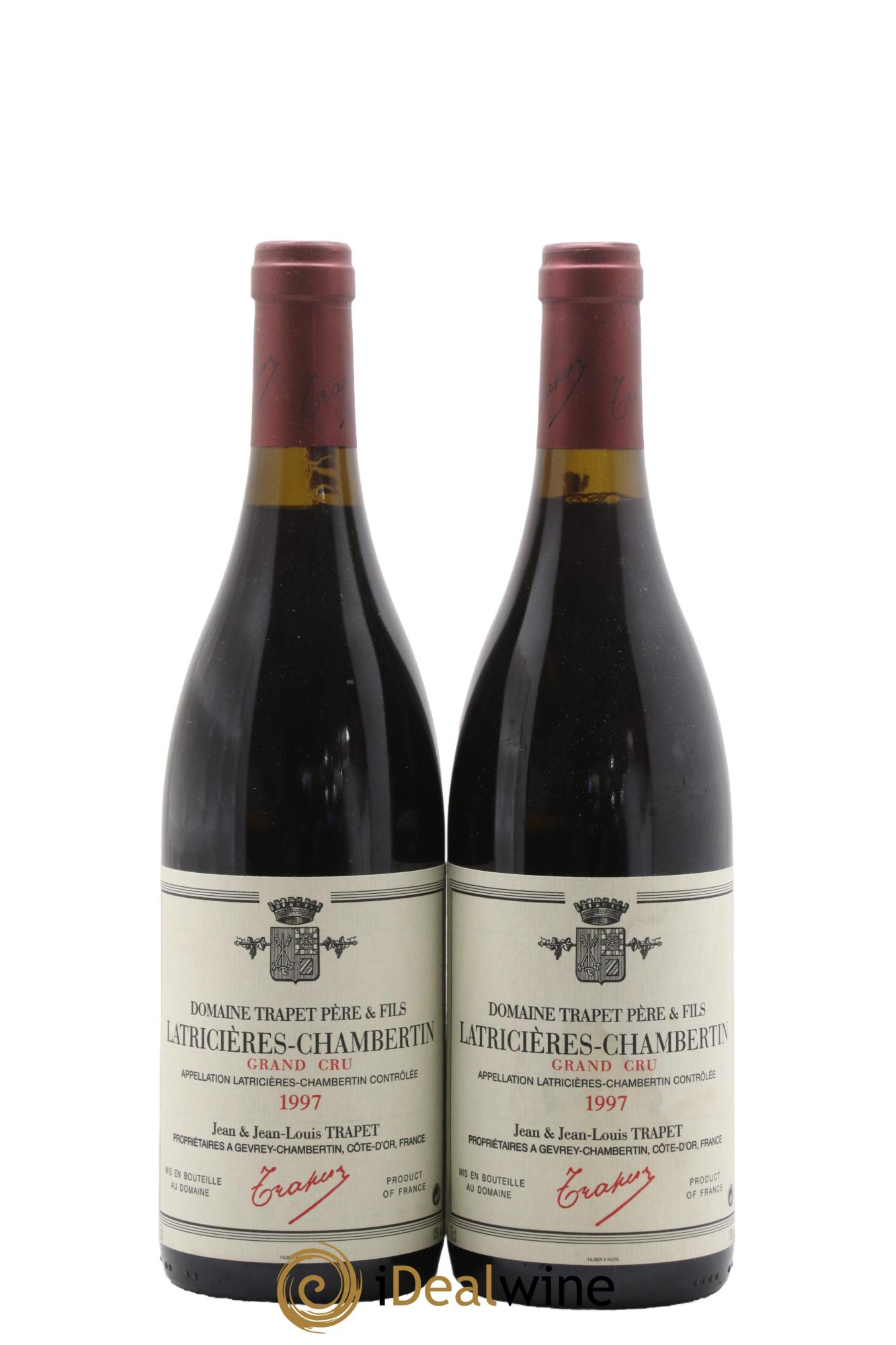 Latricières-Chambertin Grand Cru Domaine Trapet 1997 - Lot de 2 bouteilles - 0