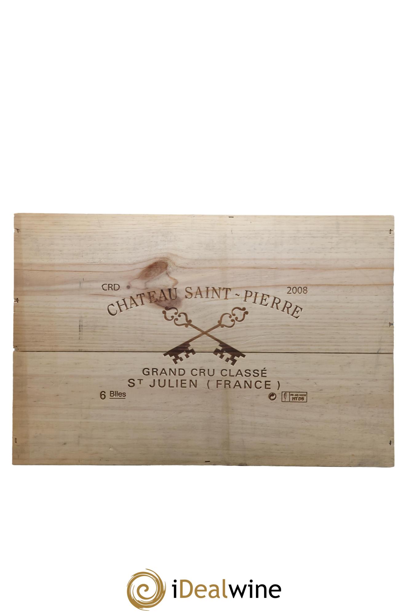 Château Saint-Pierre 4ème Grand Cru Classé 2008 - Lot of 6 bottles - 1