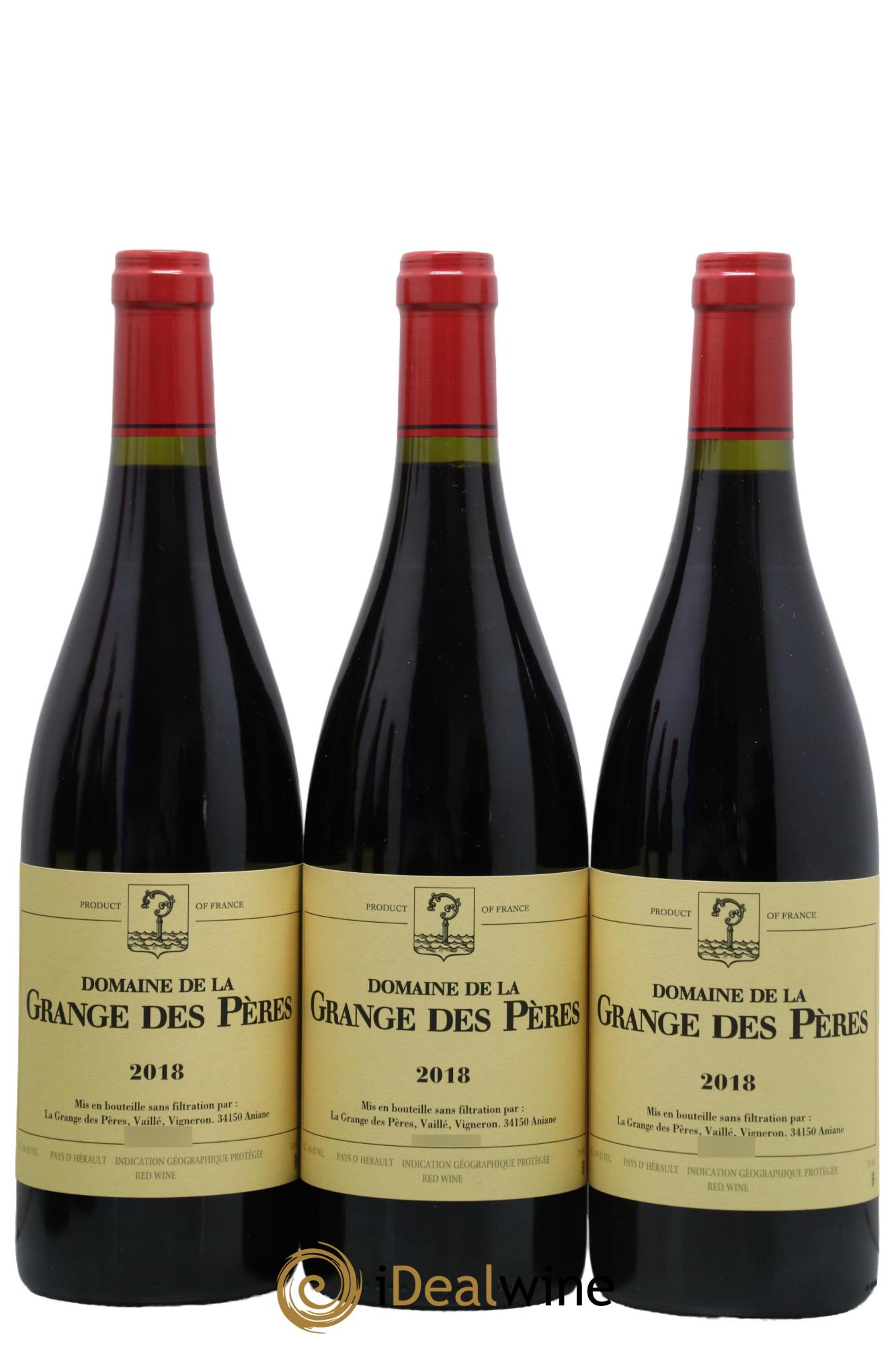 Pays d'Hérault Grange des Pères Laurent Vaillé 2018 - Lot de 3 bouteilles - 0