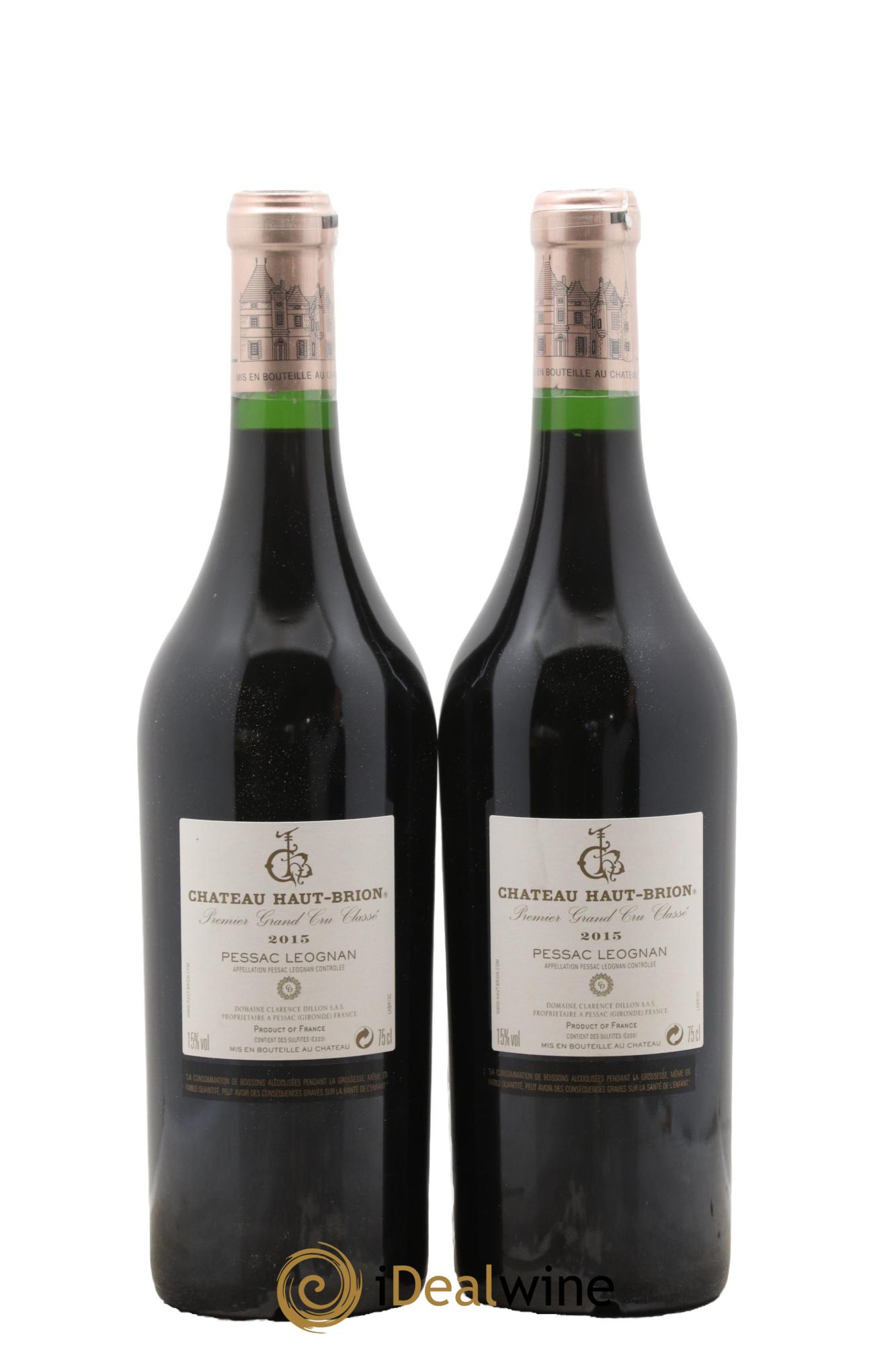 Château Haut Brion 1er Grand Cru Classé 2015 - Posten von 2 Flaschen - 1