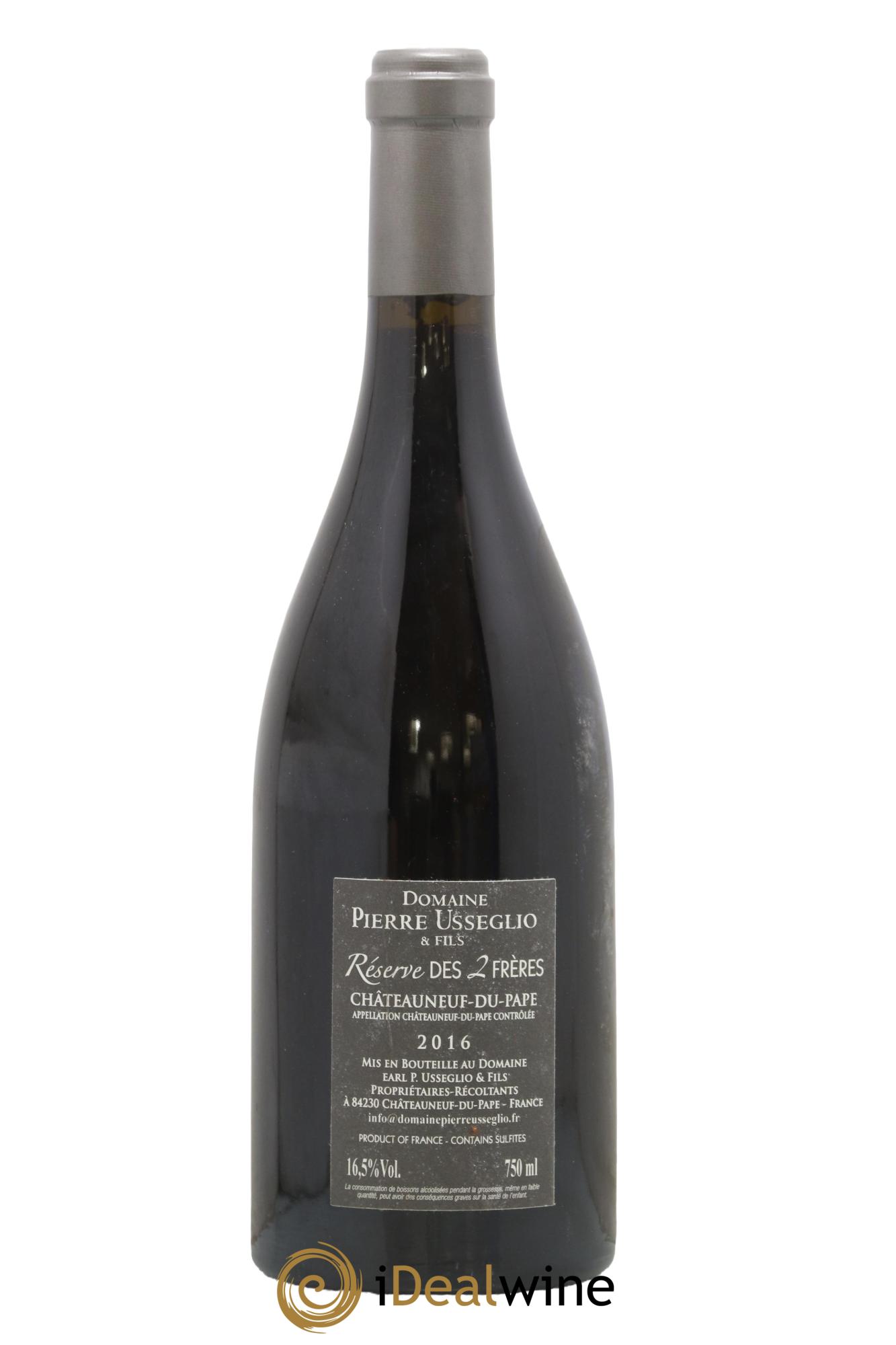 Châteauneuf-du-Pape Réserve des 2 frères Pierre Usseglio & Fils 2016 - Lot of 1 bottle - 1