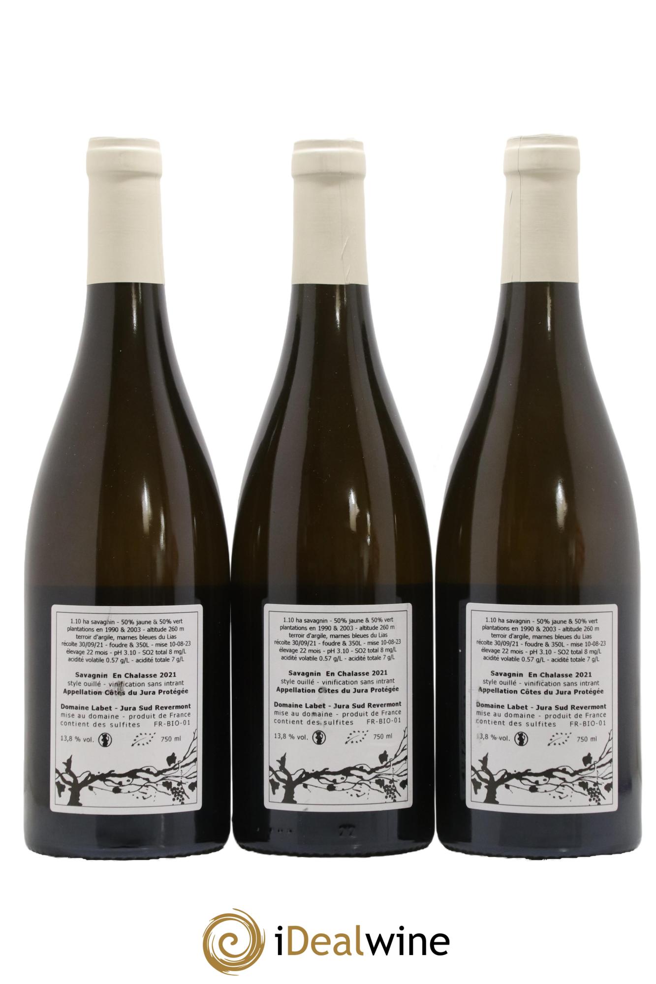 Côtes du Jura Fleur de Savagnin En Chalasse Romain - Julien - Charline Labet 2021 - Lot de 3 bouteilles - 1