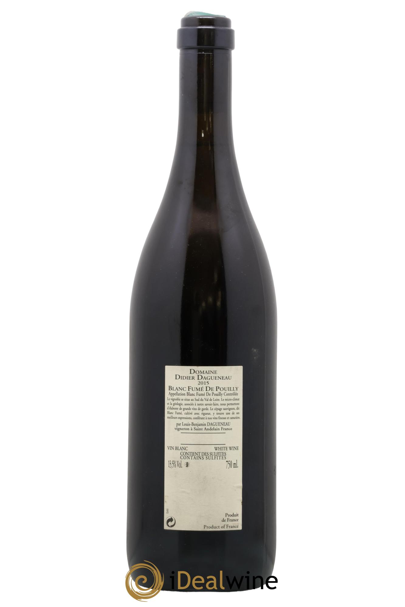 Vin de France (anciennement Pouilly-Fumé) Buisson Renard Dagueneau (Domaine Didier - Louis-Benjamin) 2015 - Posten von 1 Flasche - 1