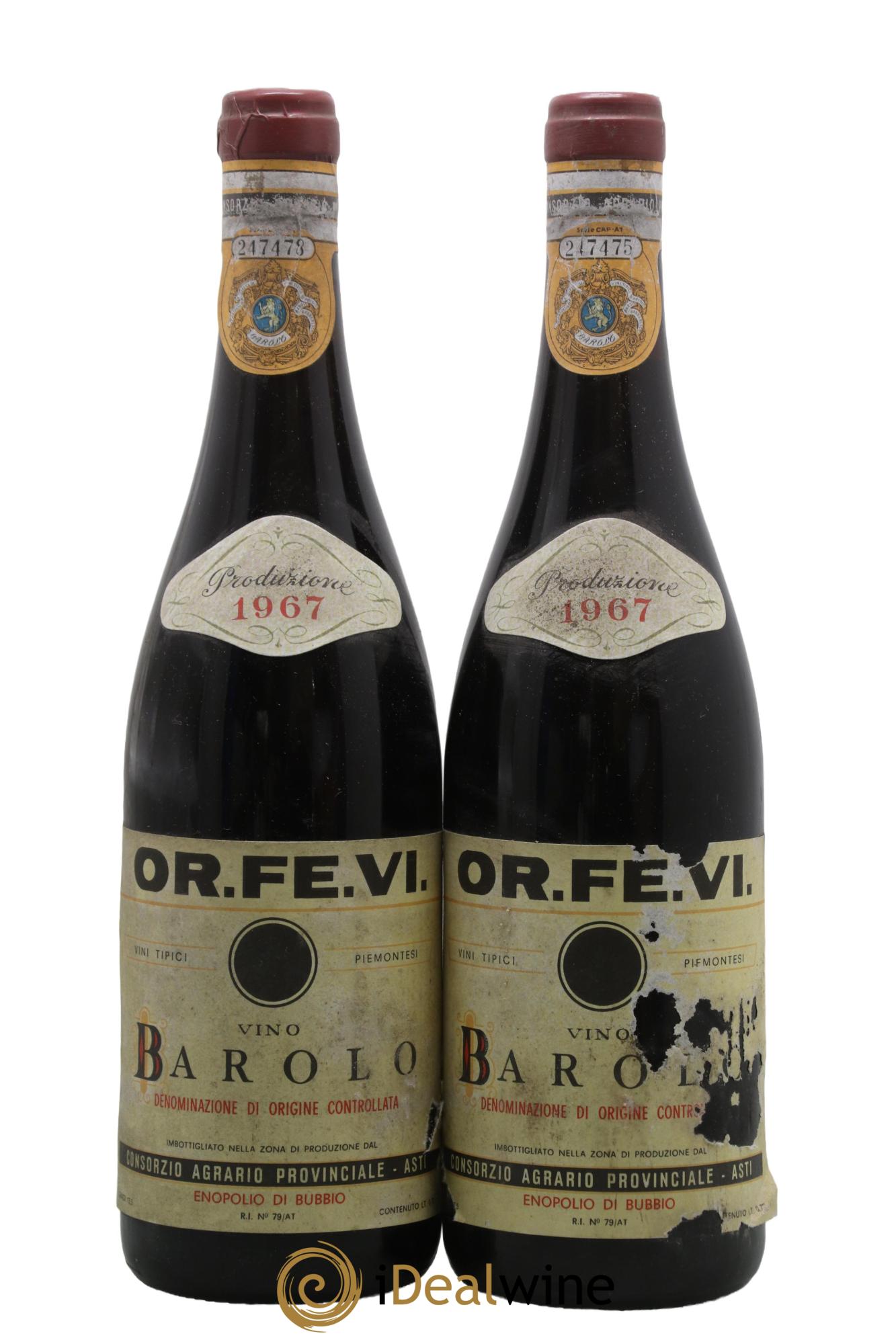 Barolo DOCG Or Fe Vi 1967 - Lot of 2 bottles - 0