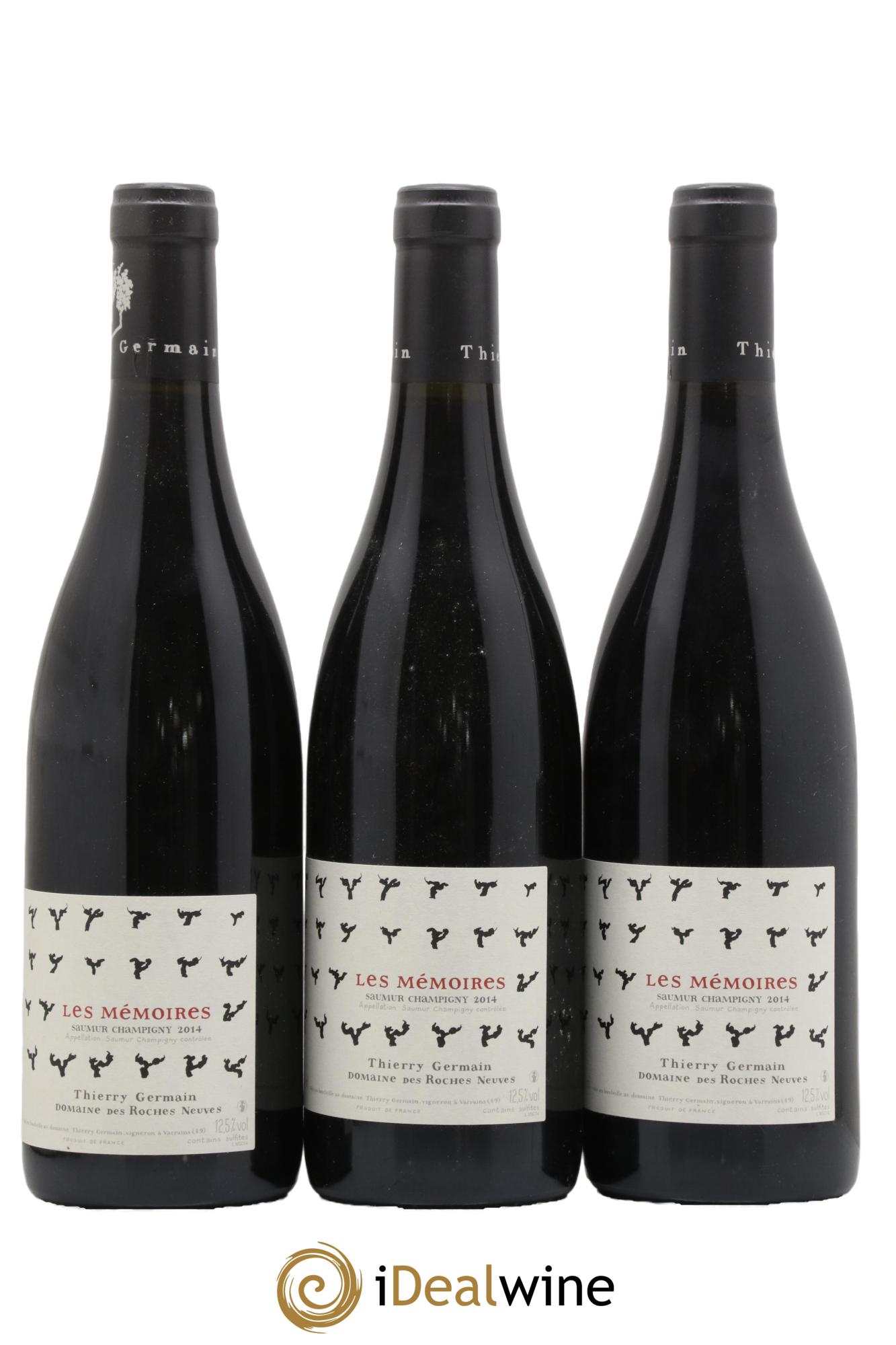Saumur-Champigny Les Mémoires Domaine des Roches Neuves - Thierry Germain 2014 - Lot de 3 bouteilles - 0