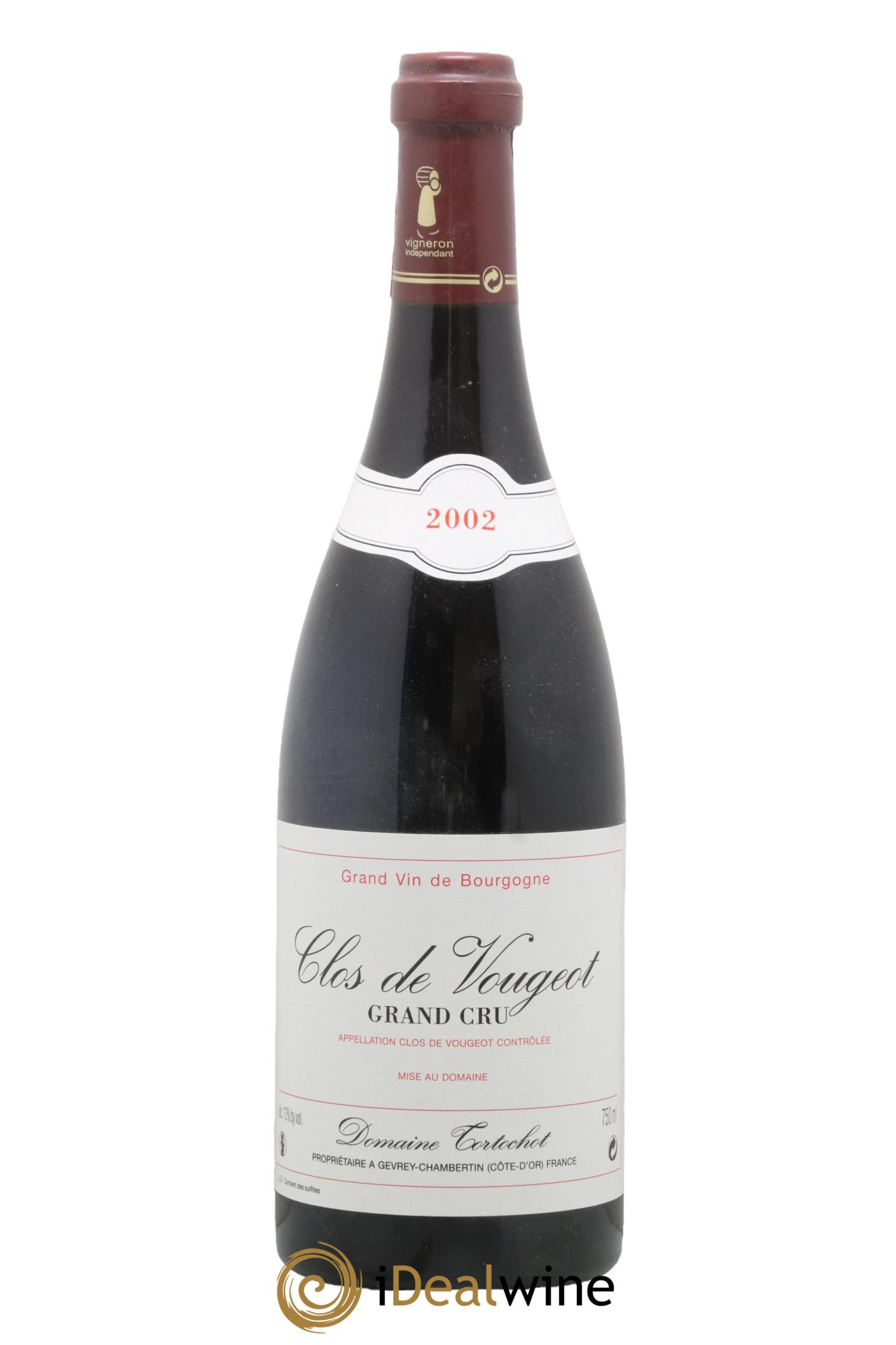 Clos de Vougeot Grand Cru Tortochot (Domaine) 2002 - Lot de 1 bouteille - 0