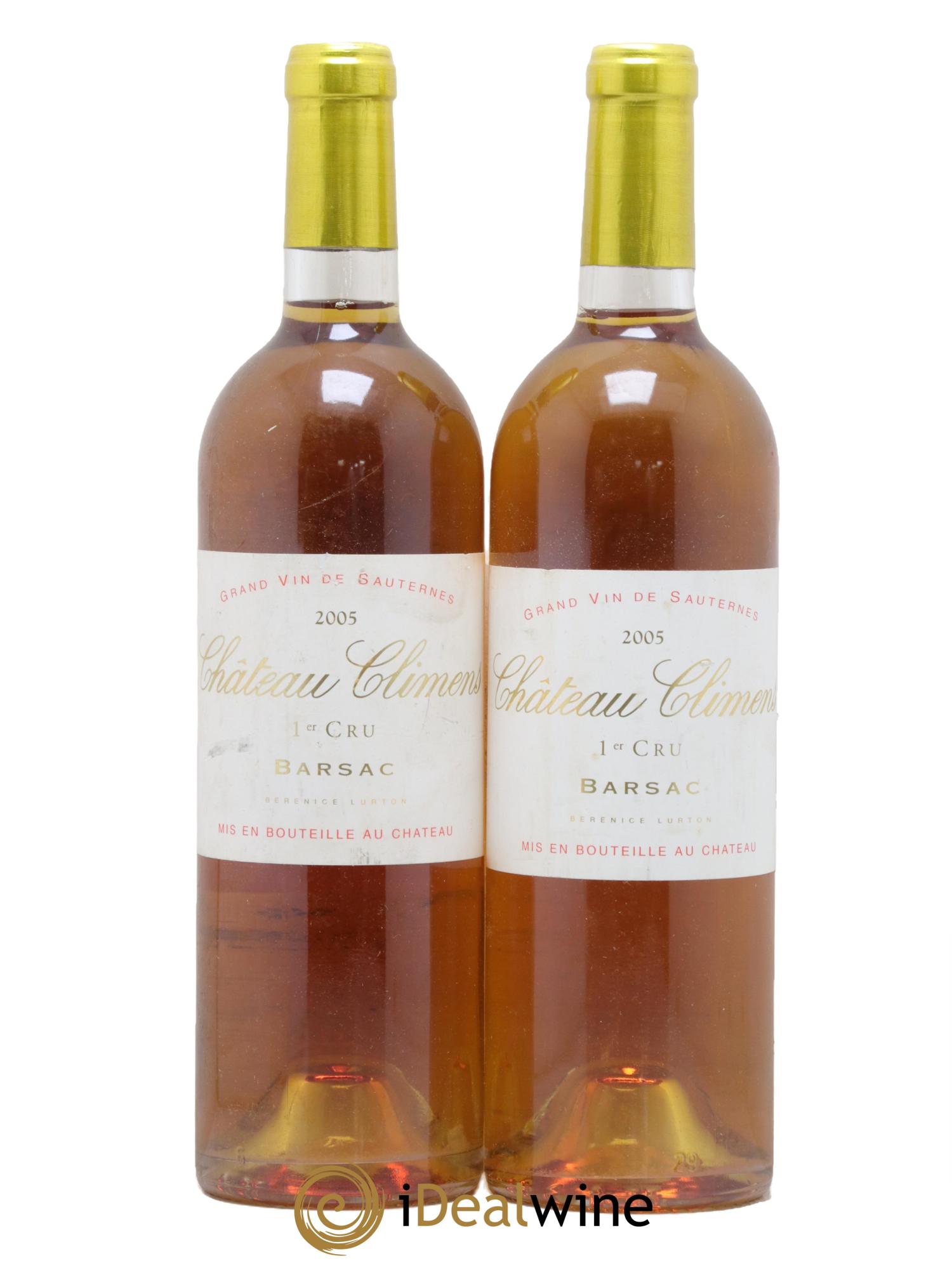 Château Climens 1er Grand Cru Classé 2005 - Lotto di 2 bottiglie - 0