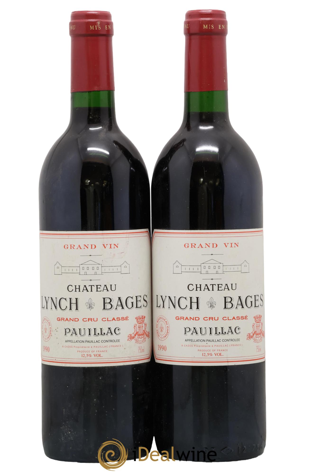 Château Lynch Bages 5ème Grand Cru Classé 1990 - Posten von 2 Flaschen - 0