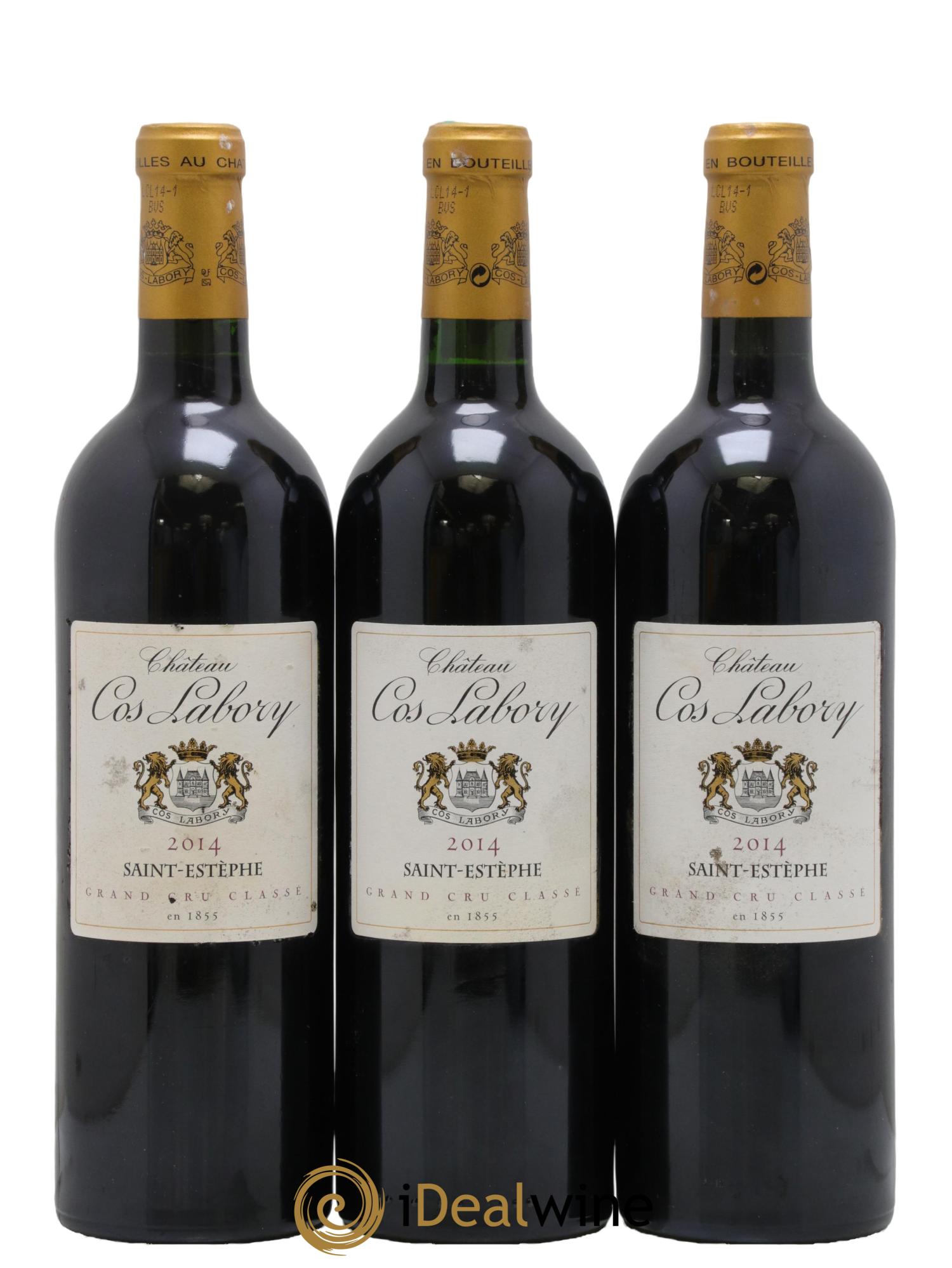 Château Cos Labory 5ème Grand Cru Classé 2014 - Lot of 3 bottles - 0