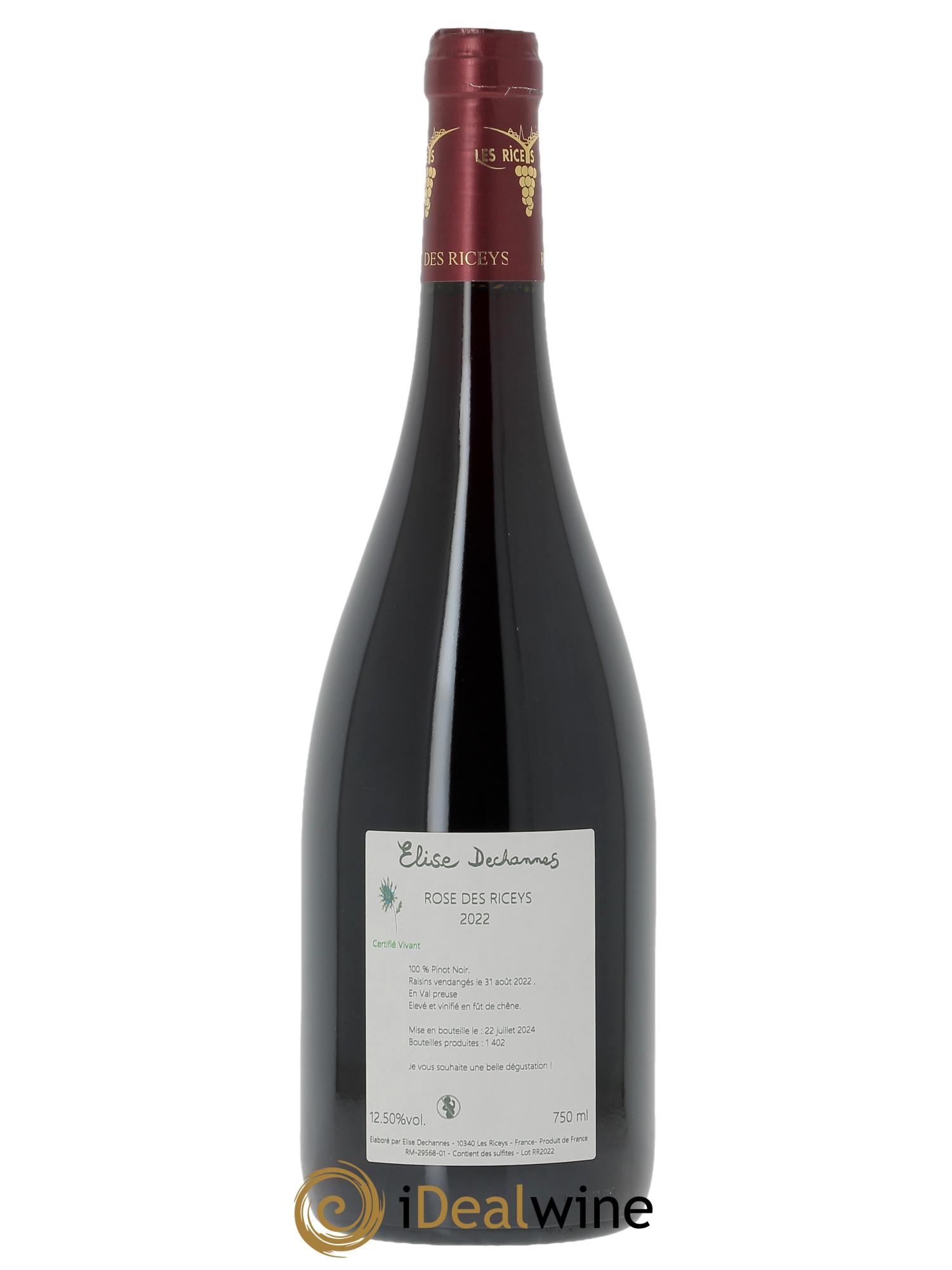 Rosé des Riceys Elise Dechannes (Domaine)  2022 - Lot de 1 bouteille - 1