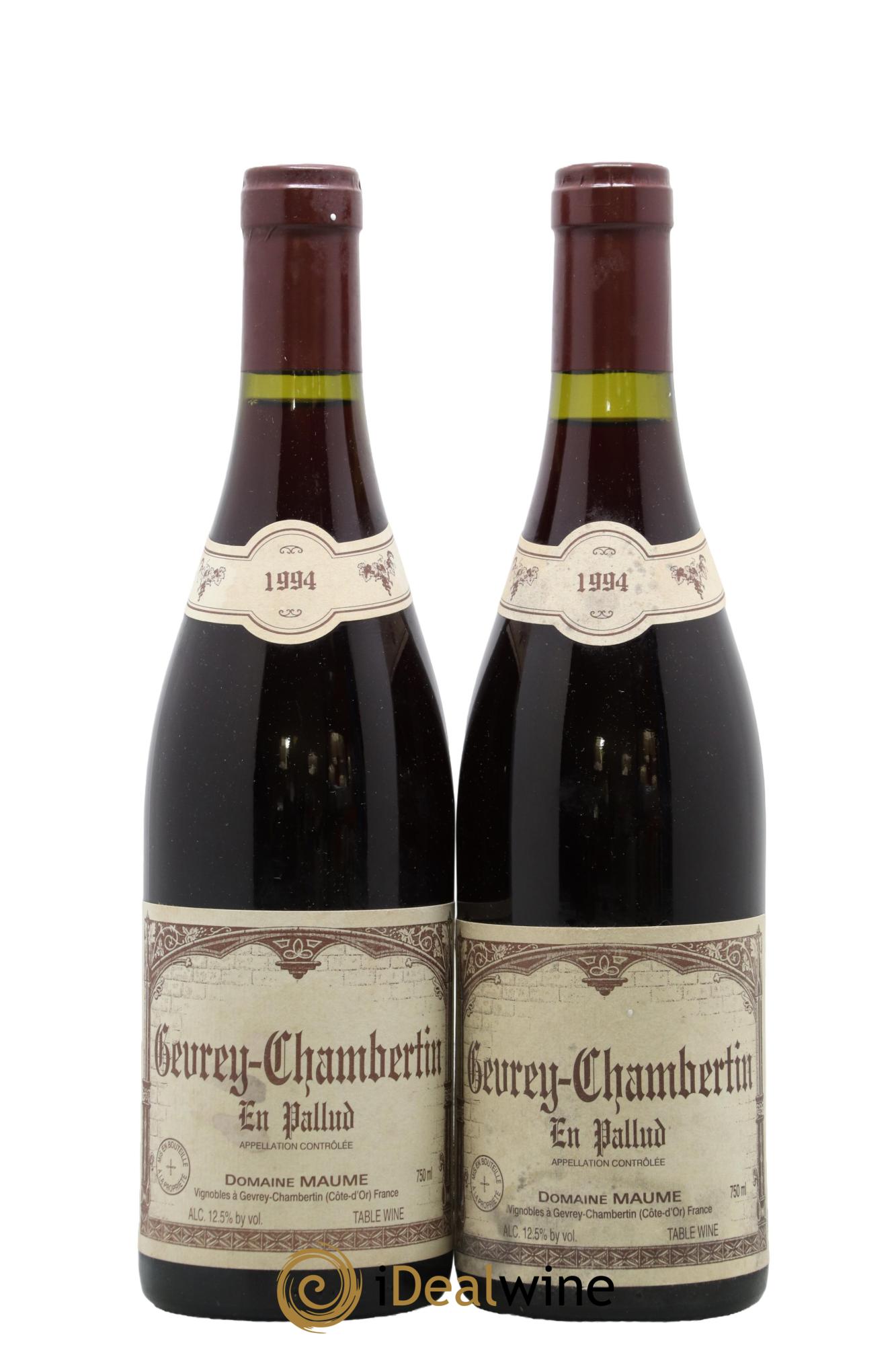Gevrey-Chambertin En Pallud Maume (Domaine) 1994 - Lot de 2 bouteilles - 0