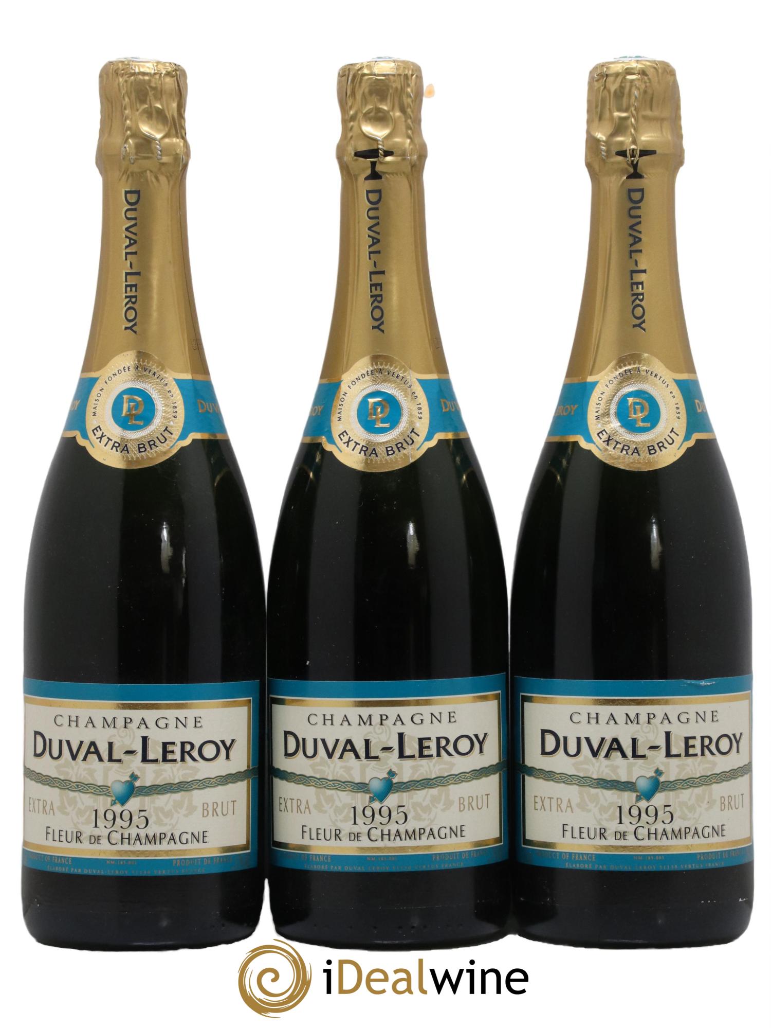 Champagne Fleur de Champagne Duval Leroy 1995 - Lot of 3 bottles - 0