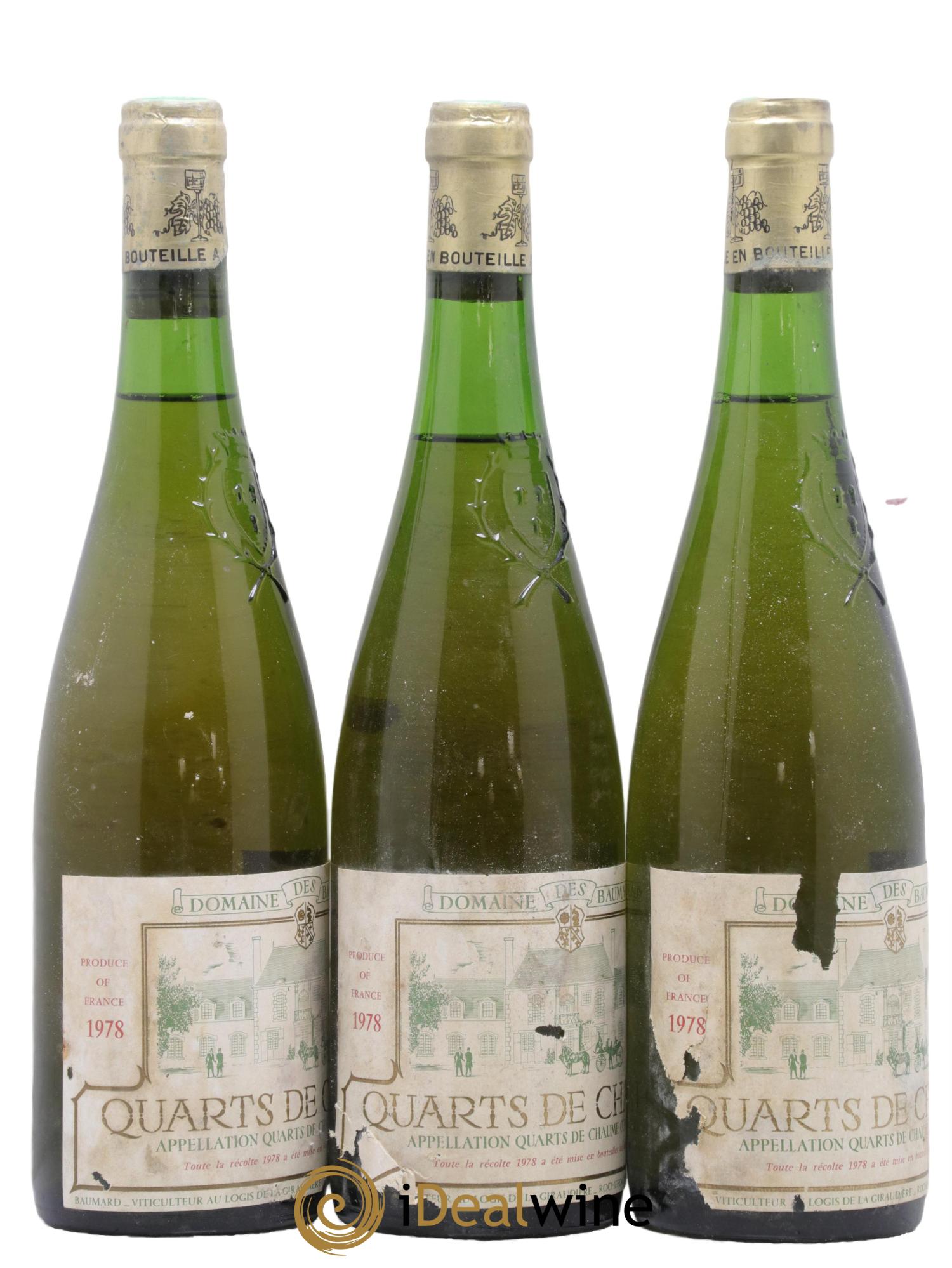 Quarts de Chaume Baumard (Domaine des) 1978 - Lotto di 3 bottiglie - 1