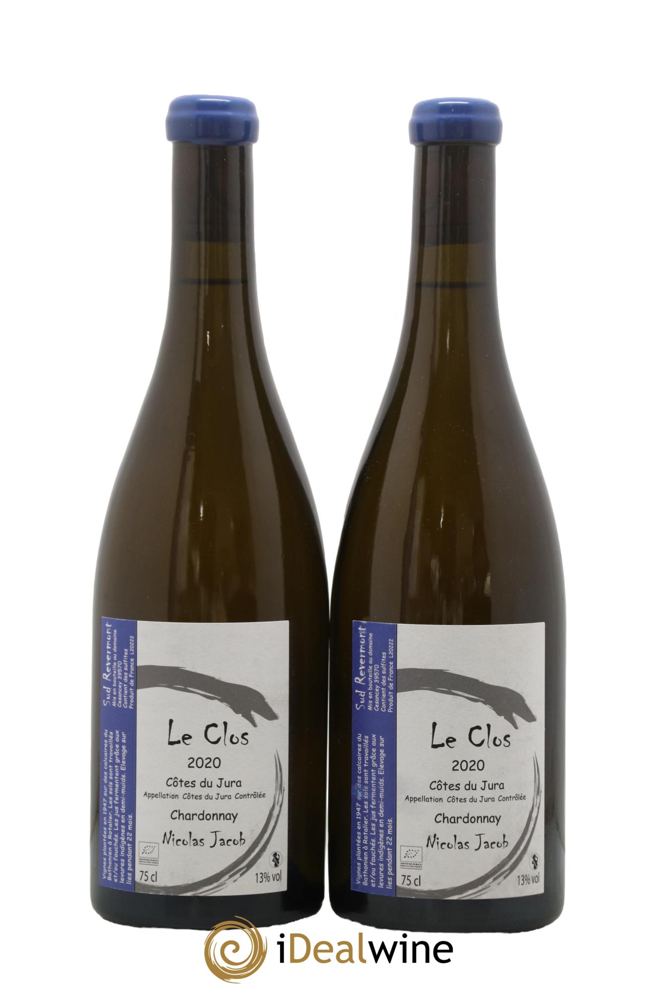 Côtes du Jura Chardonnay Le Clos Nicolas Jacob 2020 - Lot of 2 bottles - 0