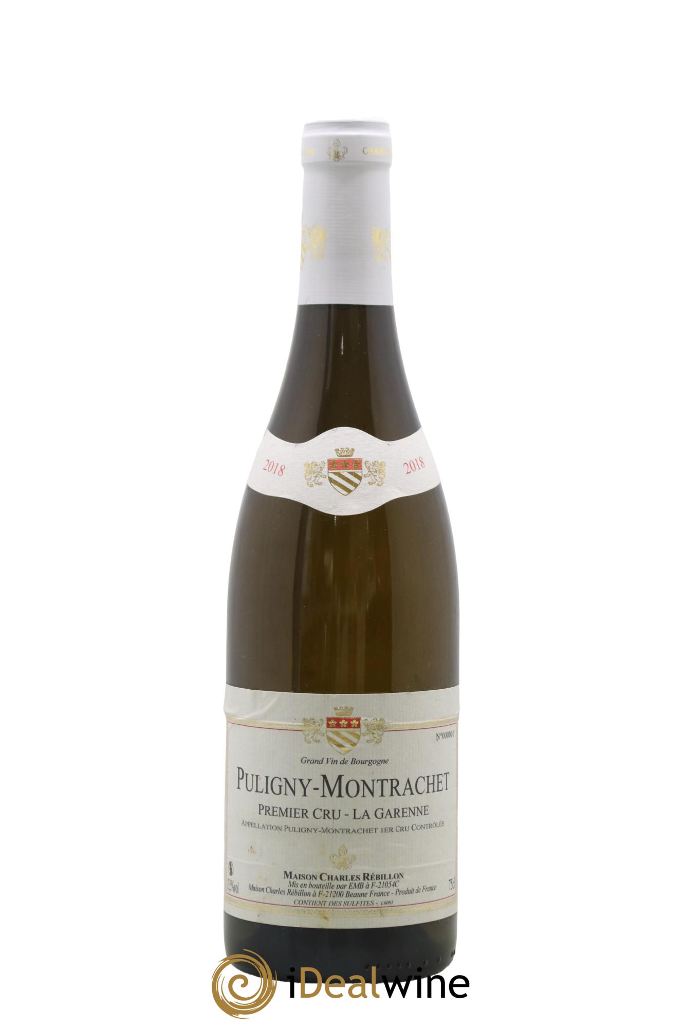 Puligny-Montrachet 1er Cru La Garenne Charles Rébillon 2018 - Lot de 1 bouteille - 0