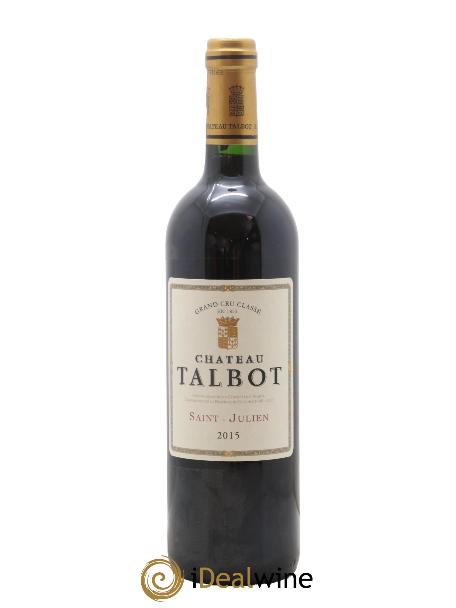 Château Talbot 4ème Grand Cru Classé 2015 - Lot de 1 bouteille - 0