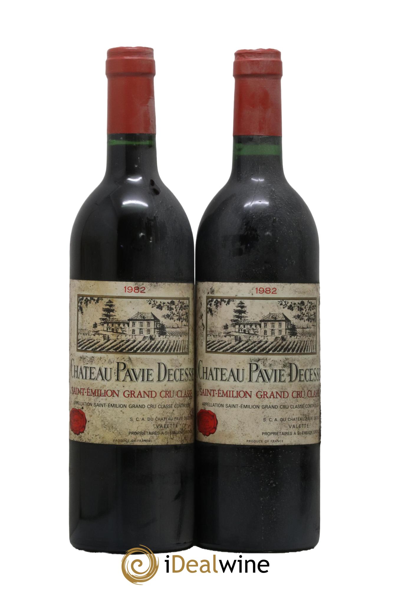 Château Pavie Decesse Grand Cru Classé 1982 - Lot de 2 bouteilles - 0