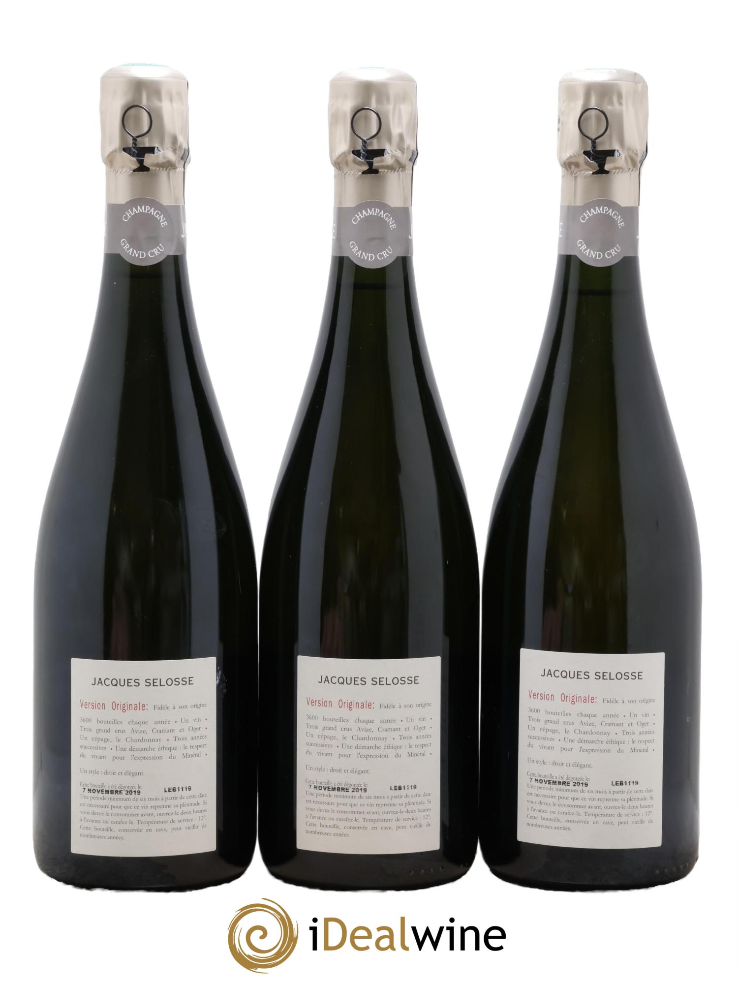 Version Originale Jacques Selosse - Lot of 3 bottles - 1