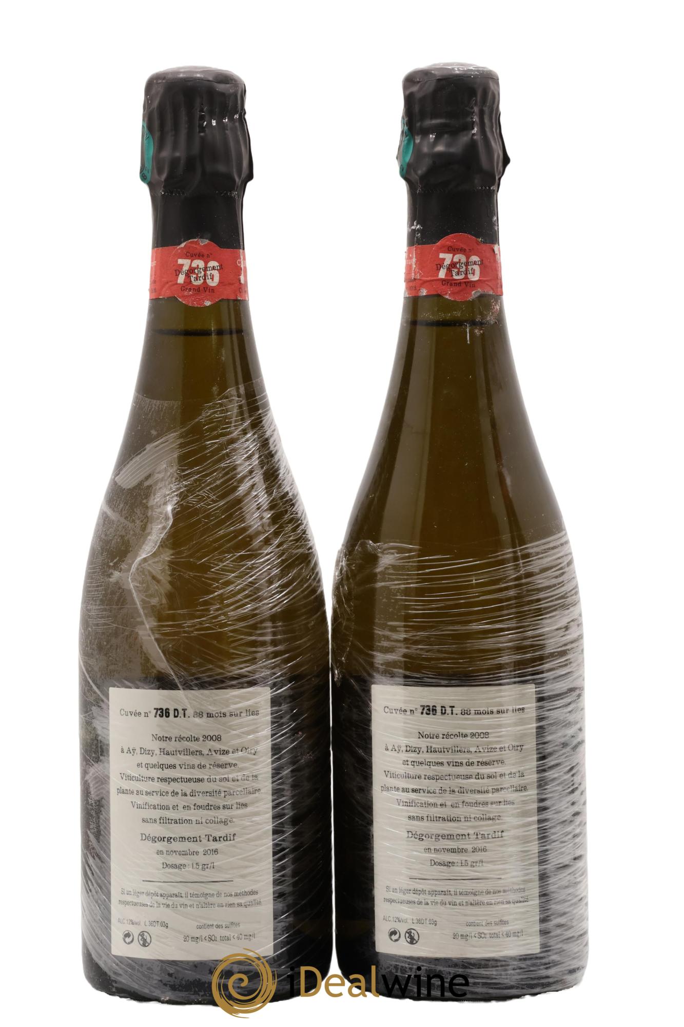 Cuvée 736 Dégorgement Tardif Extra-Brut Jacquesson - Lot de 2 bouteilles - 1