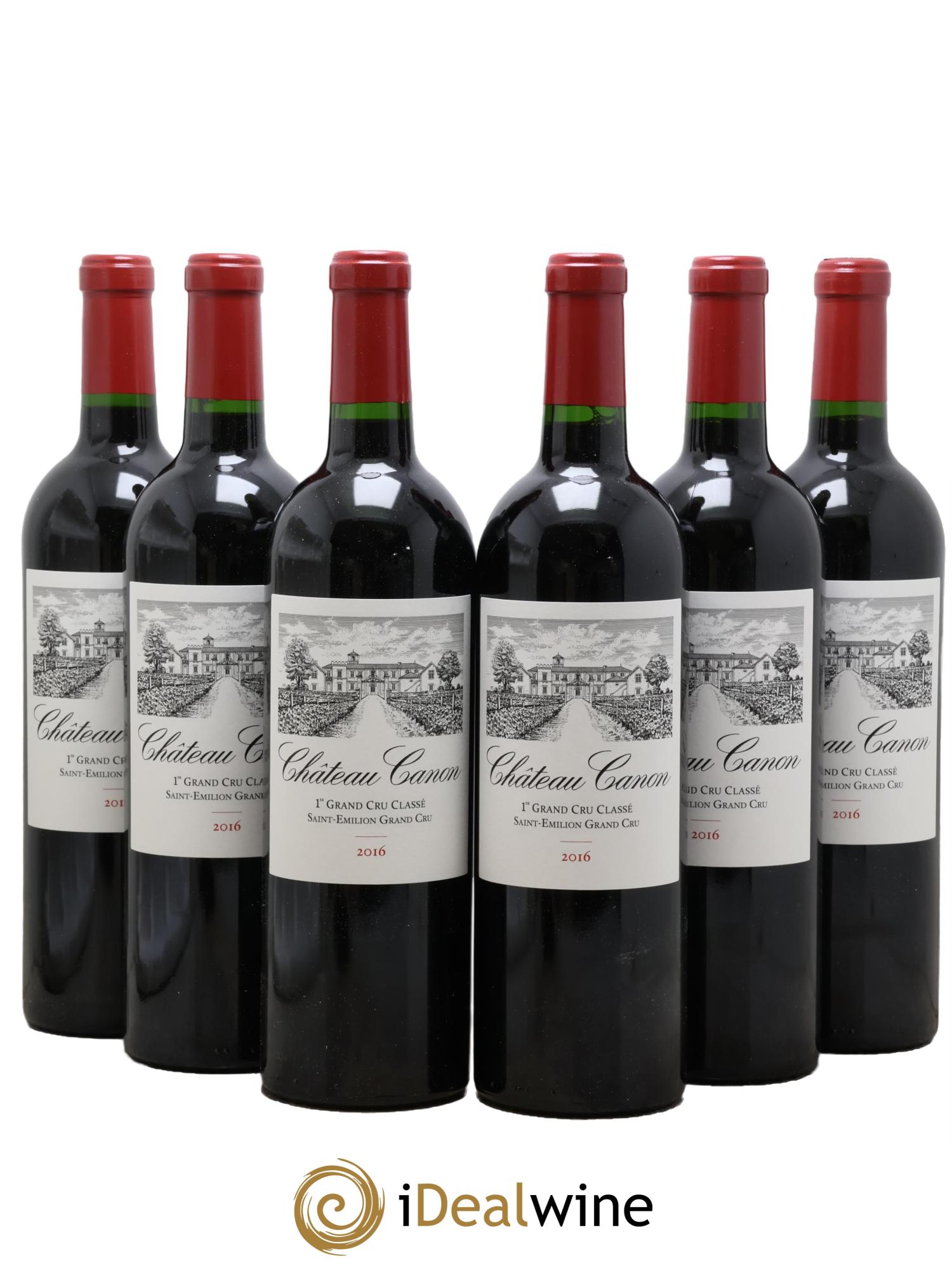Château Canon 1er Grand Cru Classé B 2016 - Lot de 6 bouteilles - 0