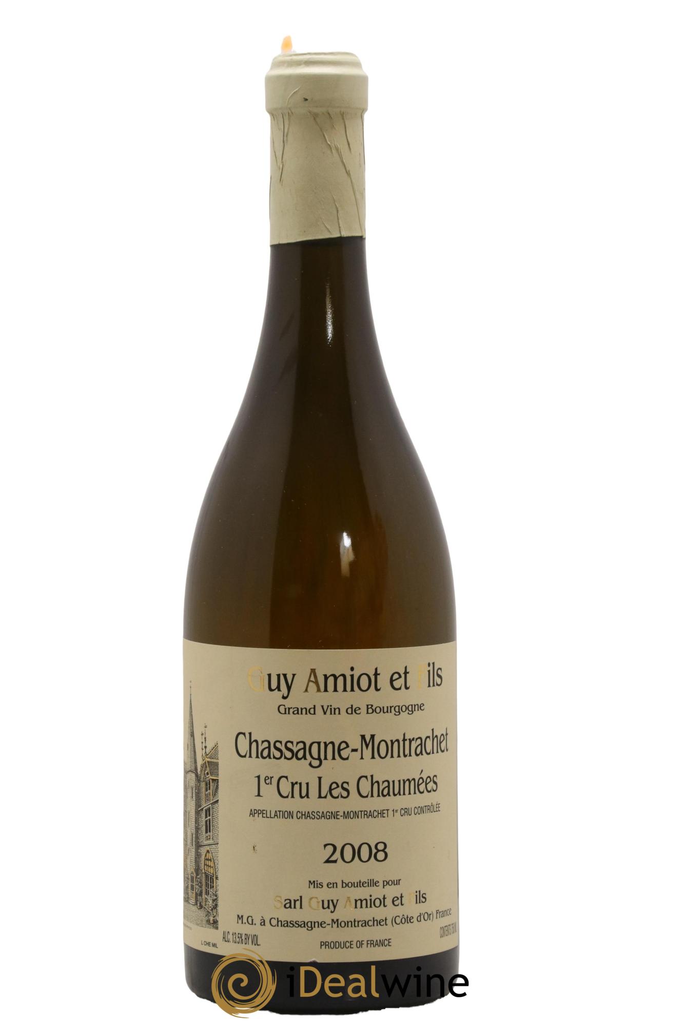 Chassagne-Montrachet 1er Cru Les Chaumées Guy Amiot & Fils 2008 - Lot de 1 bouteille - 0