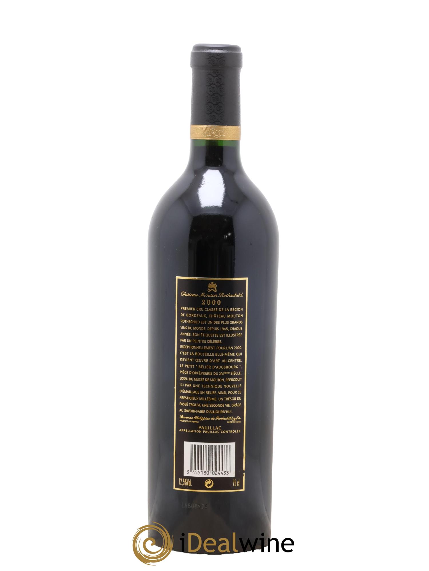 Château Mouton Rothschild 1er Grand Cru Classé 2000 - Lotto di 1 bottiglia - 1