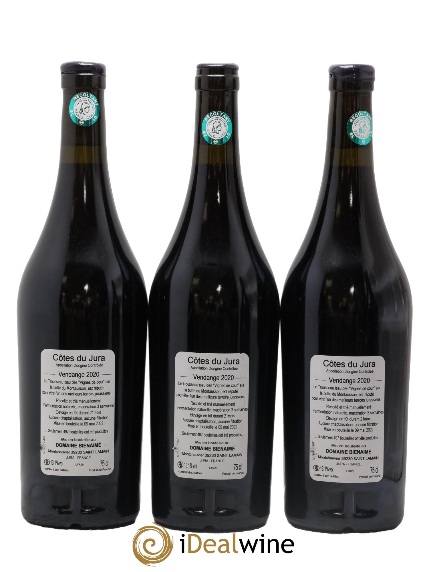 Côtes du Jura Trousseau Bruno Bienaimé 2020 - Lotto di 3 bottiglie - 1