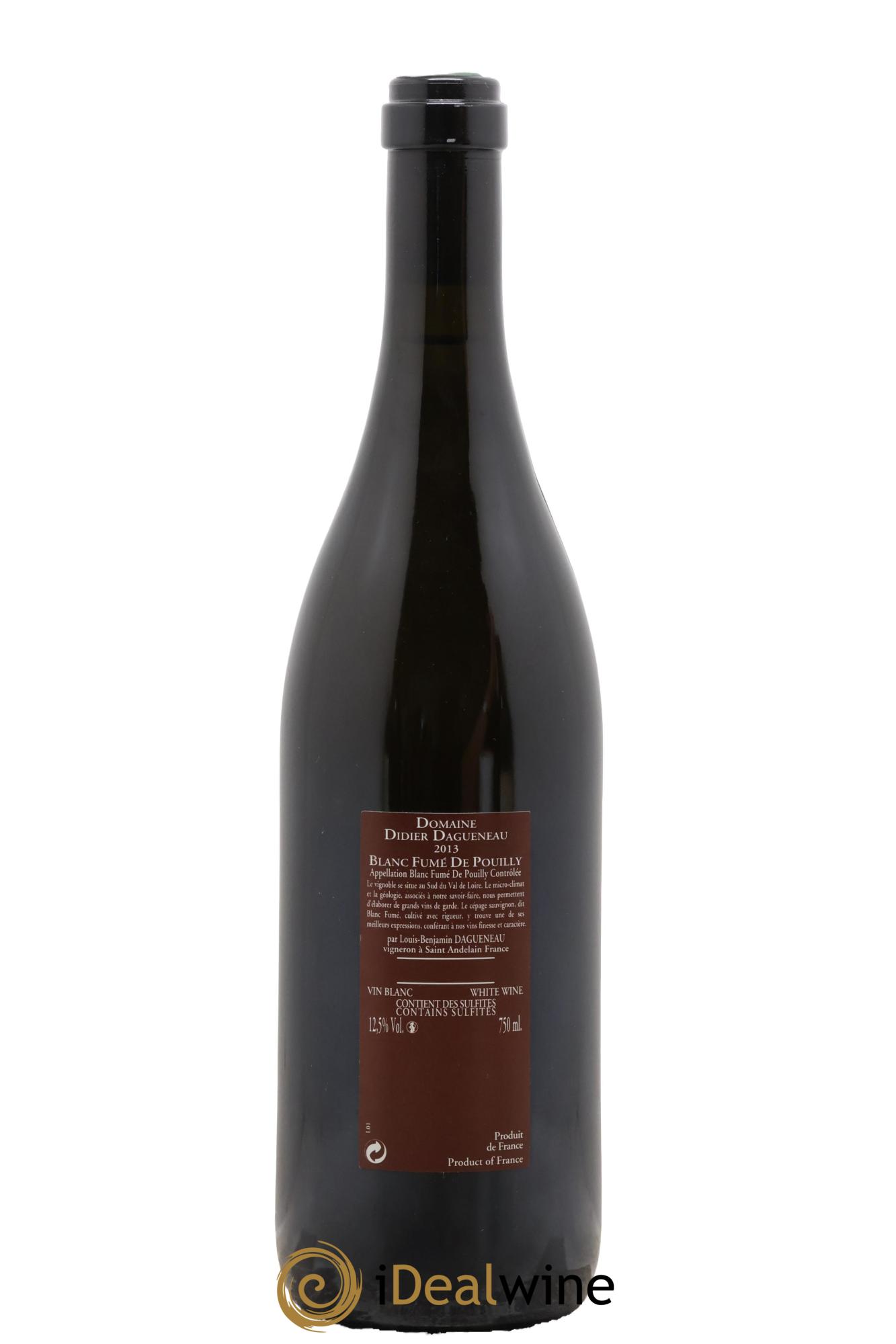 Vin de France (anciennement Pouilly-Fumé) Pur Sang Dagueneau (Domaine Didier - Louis-Benjamin) 2013 - Lot de 1 bouteille - 1