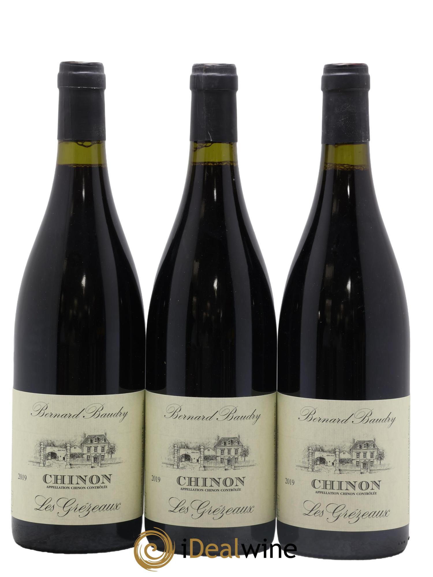 Chinon Les Grézeaux Bernard Baudry 2019 - Lot de 3 bouteilles - 0