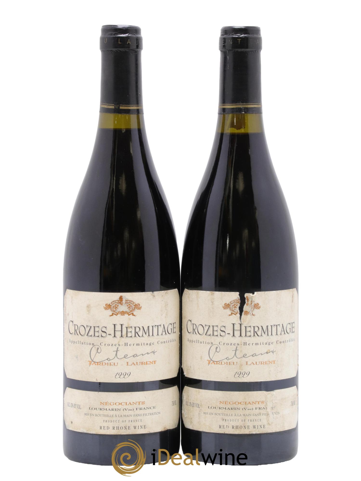 Crozes-Hermitage Coteaux Tardieu-Laurent 1999 - Lot de 2 bouteilles - 0