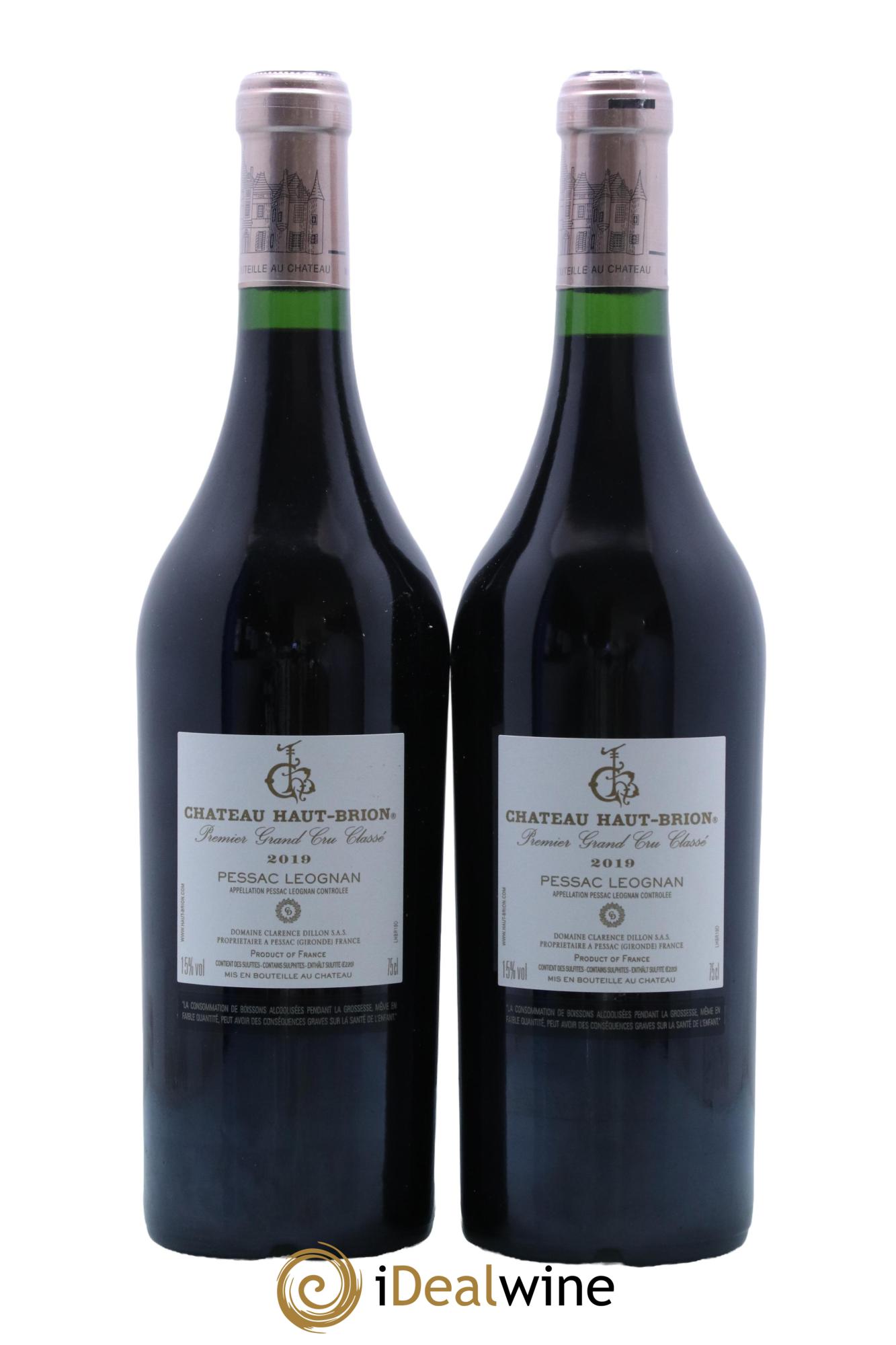 Château Haut Brion 1er Grand Cru Classé 2019 - Lot de 2 bouteilles - 1