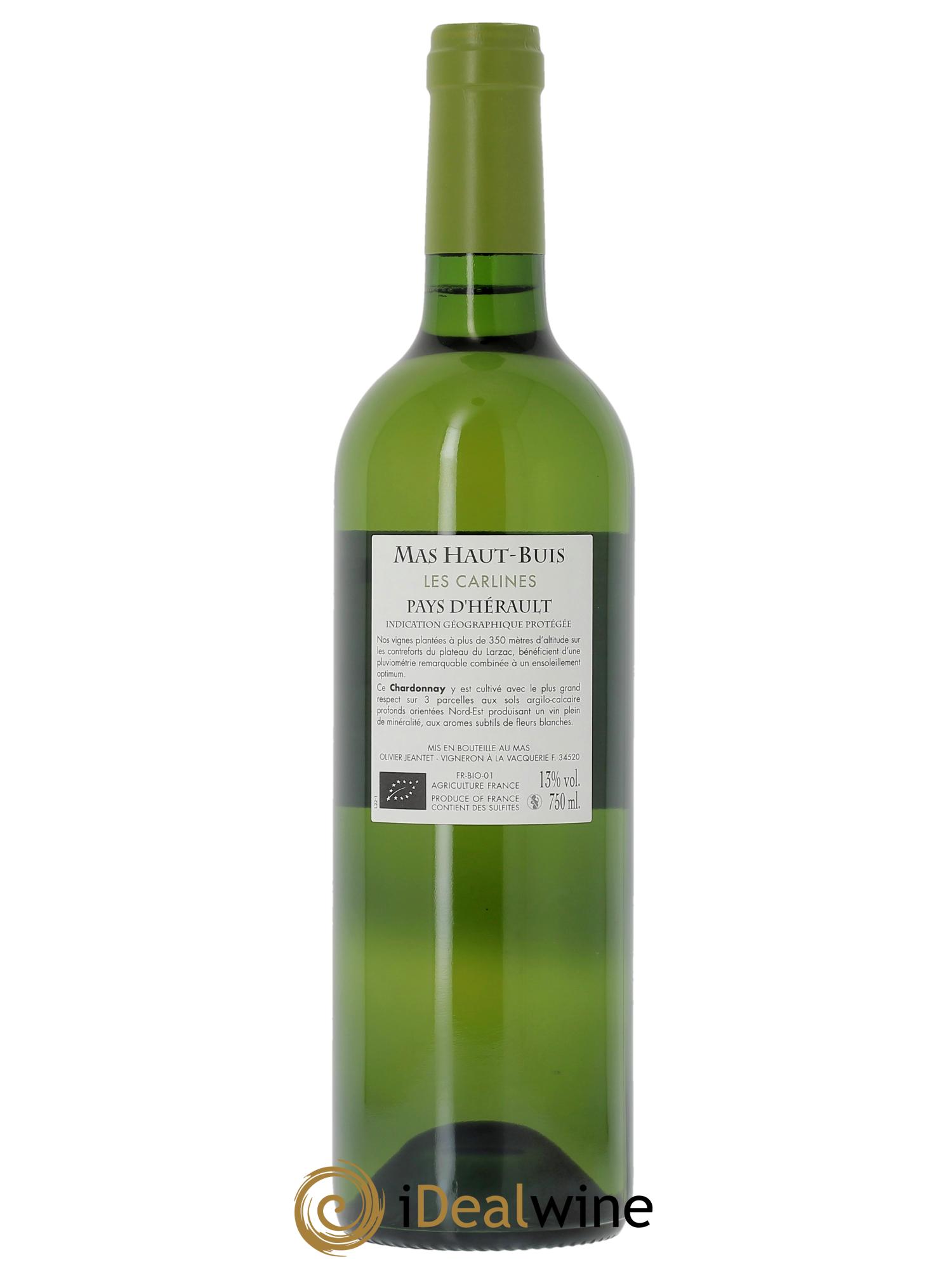 IGP Pays d'Hérault (Vin de Pays de l'Hérault) Les Carlines Domaine Mas Haut Buis  2022 - Lotto di 1 bottiglia - 1