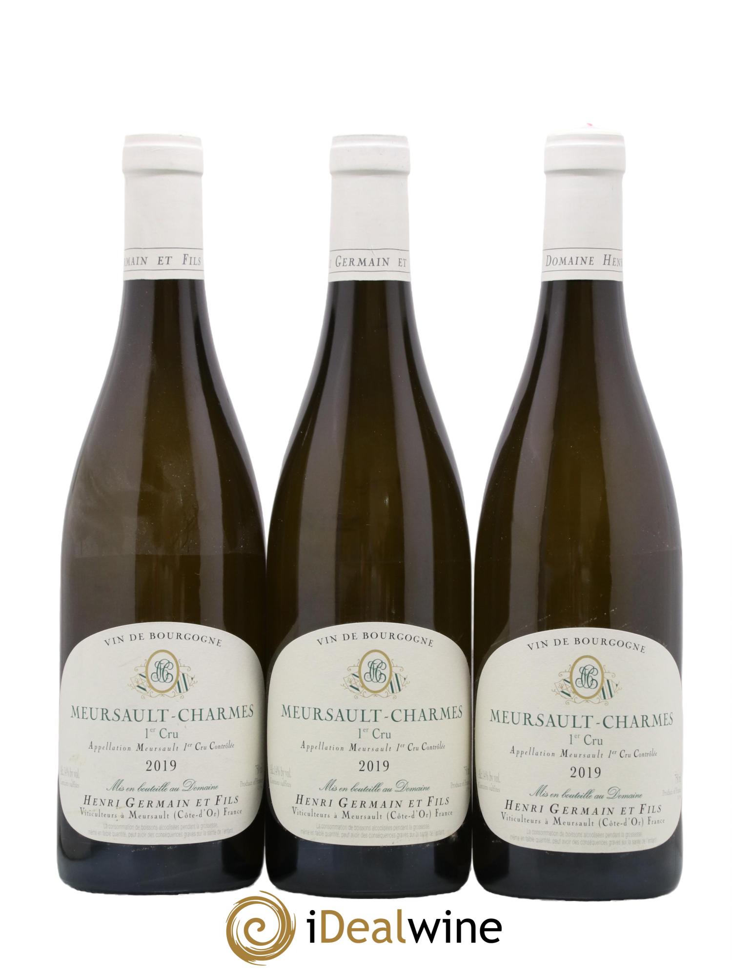Meursault 1er Cru Charmes Henri Germain 2019 - Lot de 3 bouteilles - 0