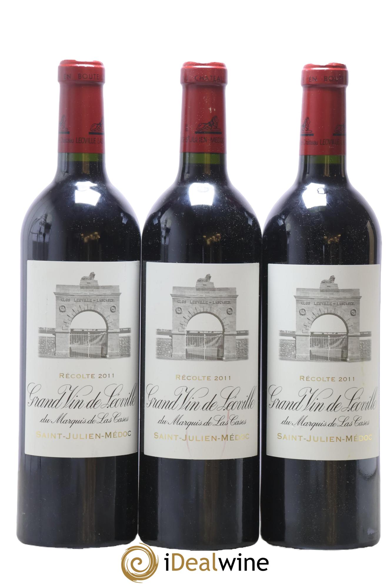 Château Léoville Las Cases 2ème Grand Cru Classé 2011 - Lot of 3 bottles - 0