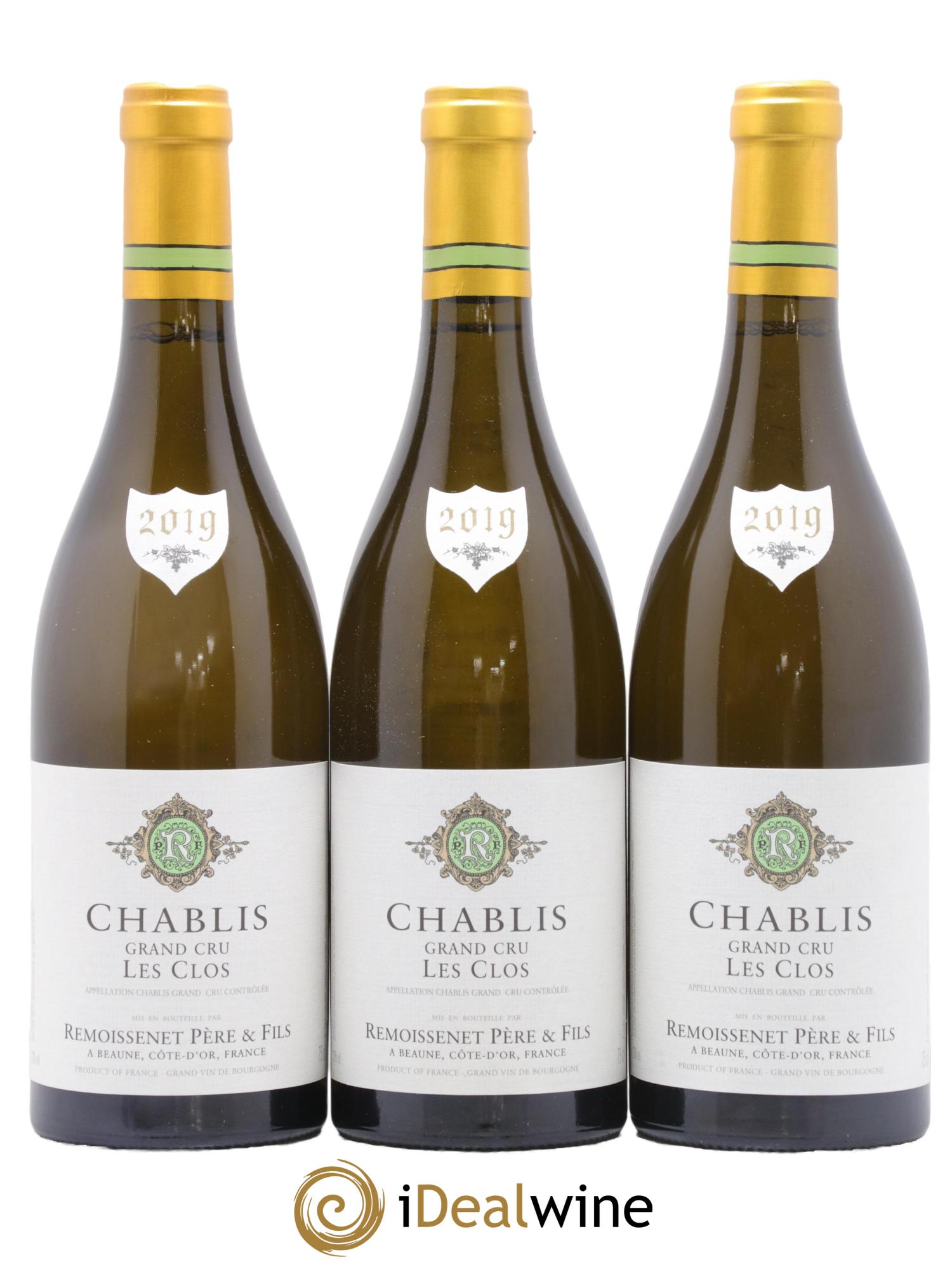 Chablis Grand Cru Les Clos Remoissenet Père et Fils 2019 - Lot of 3 bottles - 0