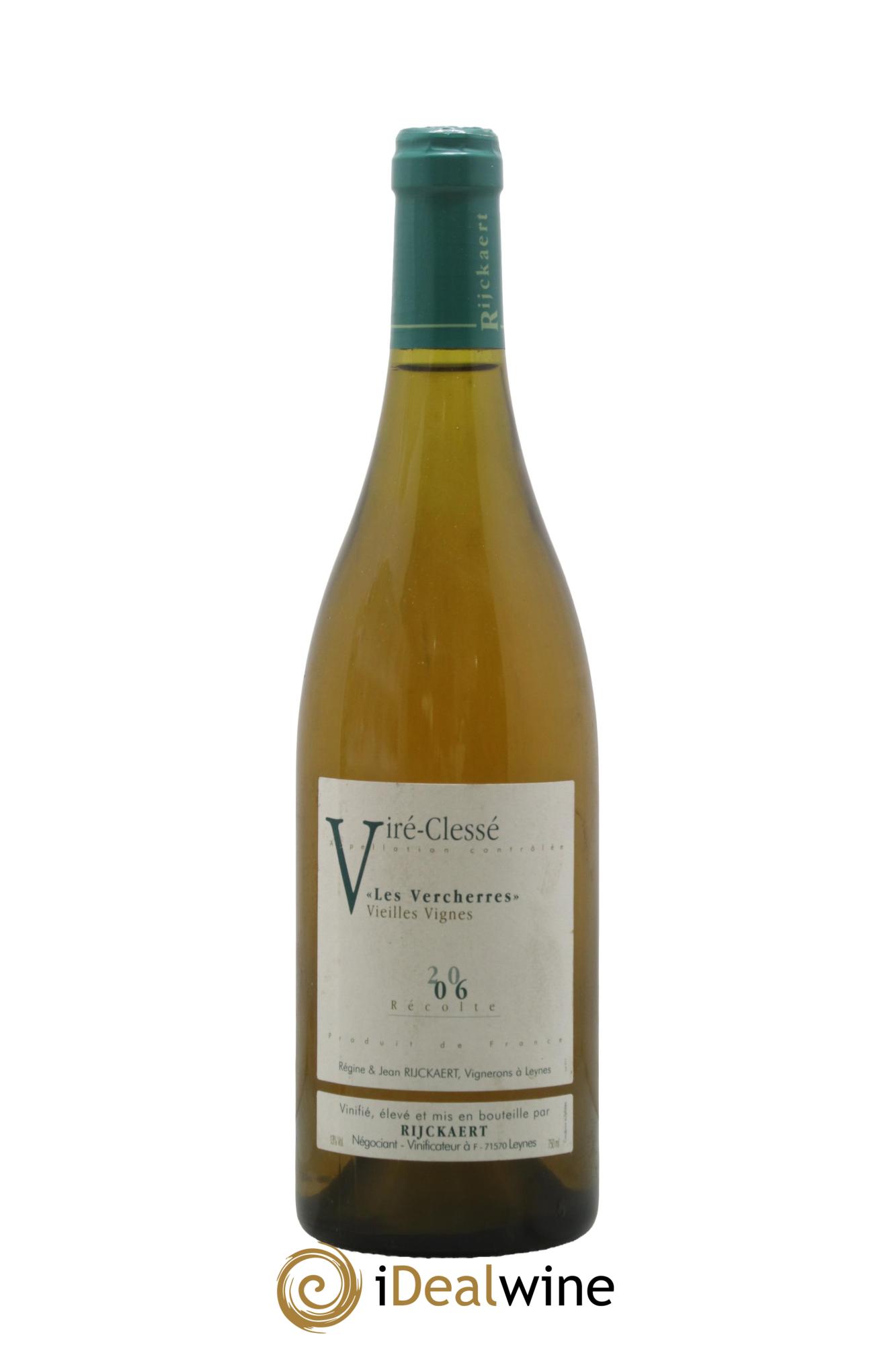 Viré-Clessé Vieilles Vignes Les Verchères Domaine Rijckaert 2006 - Lot de 1 bouteille - 0