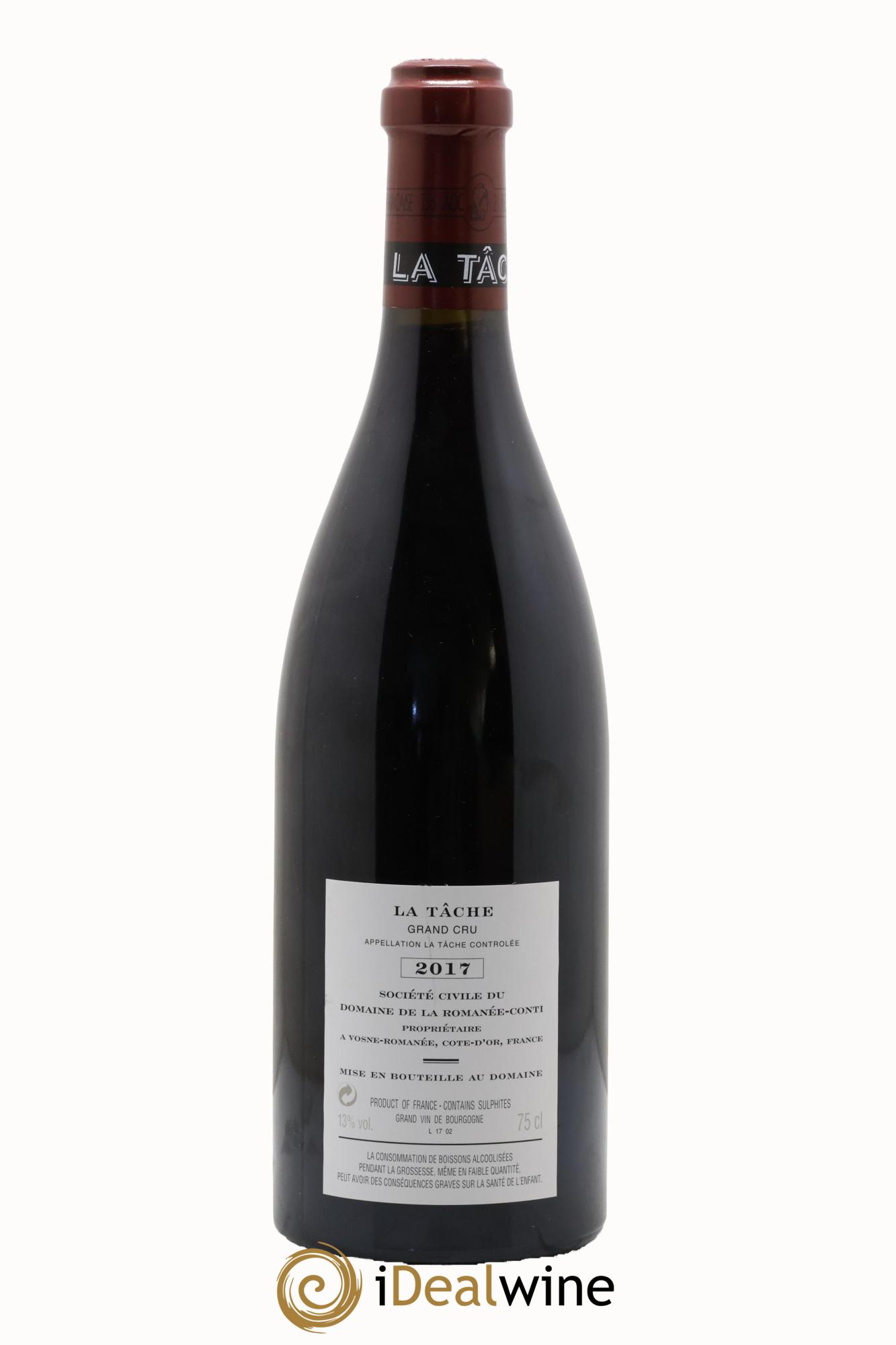 La Tâche Grand Cru Domaine de la Romanée-Conti 2017 - Lot of 1 bottle - 1