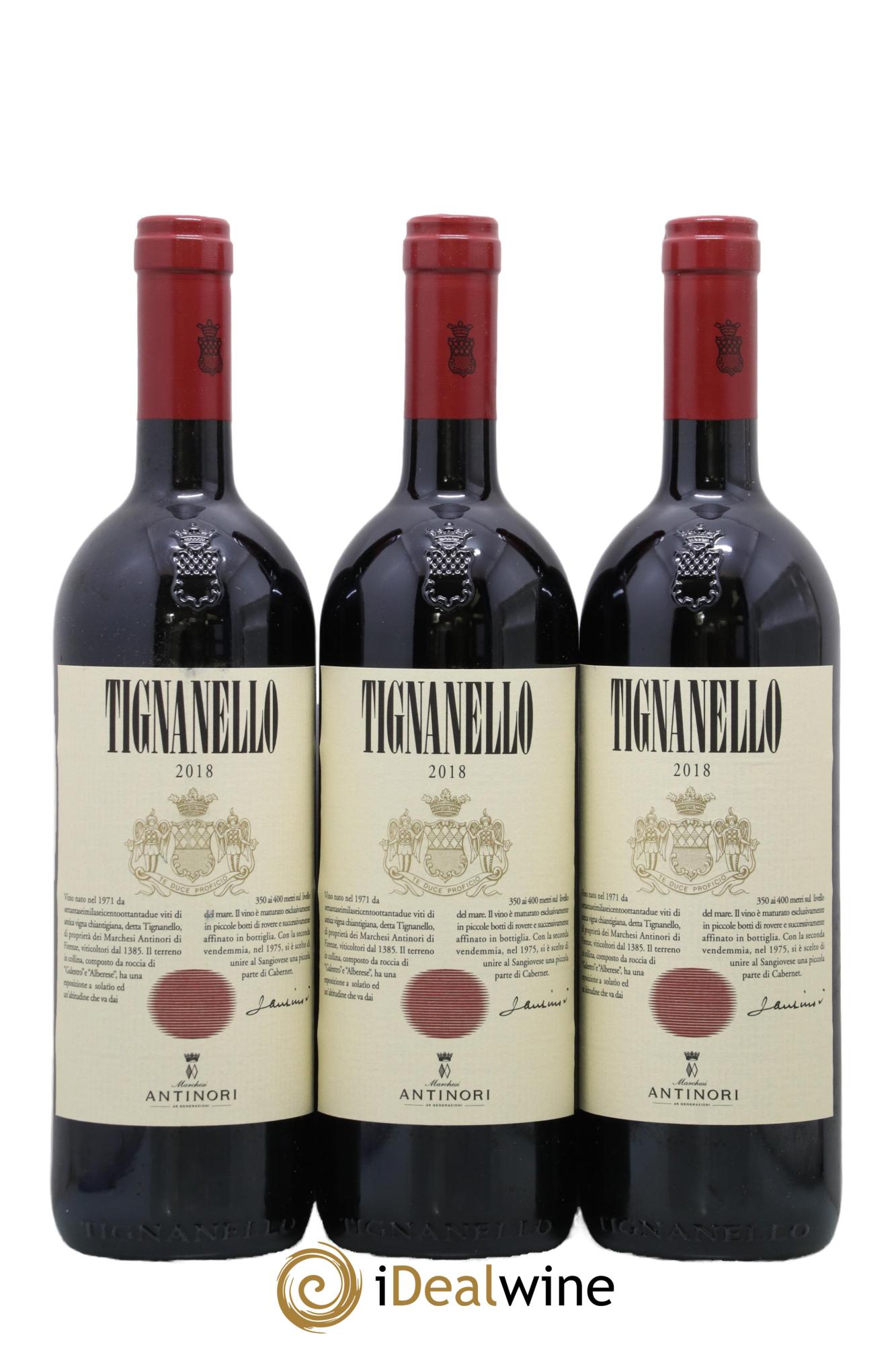 Toscana IGT Tignanello Tenuta Tignanello - Marchesi Antinori 2018 - Lot of 3 bottles - 0