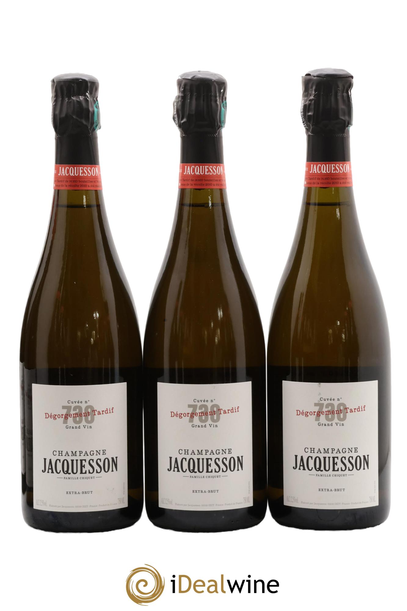 Cuvée 738 Dégorgement Tardif Extra-Brut Jacquesson - Posten von 3 Flaschen - 0