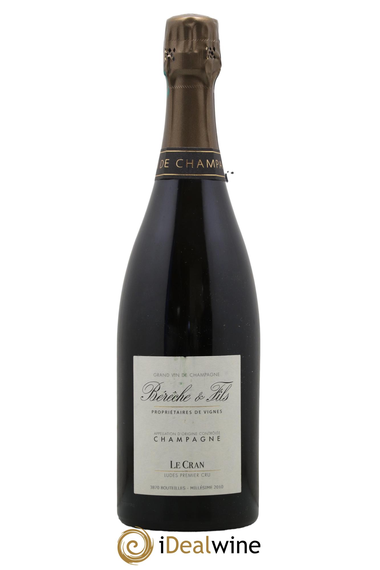 Ludes 1er Cru Le Cran Extra-Brut Bérêche et Fils 2010 - Lot de 1 bouteille - 0
