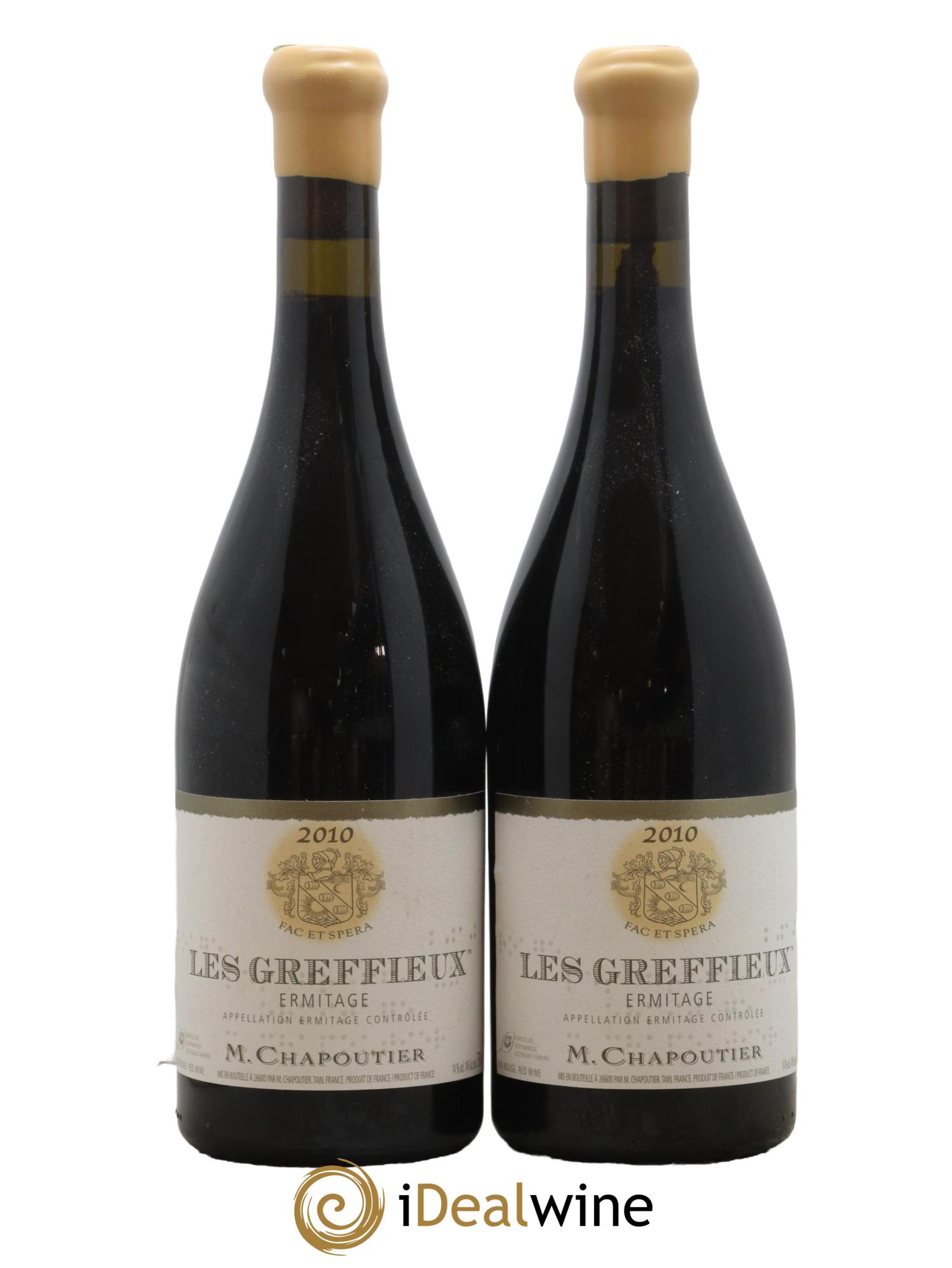 Hermitage Ermitage Les Greffieux Chapoutier 2010 - Lot of 2 bottles - 0