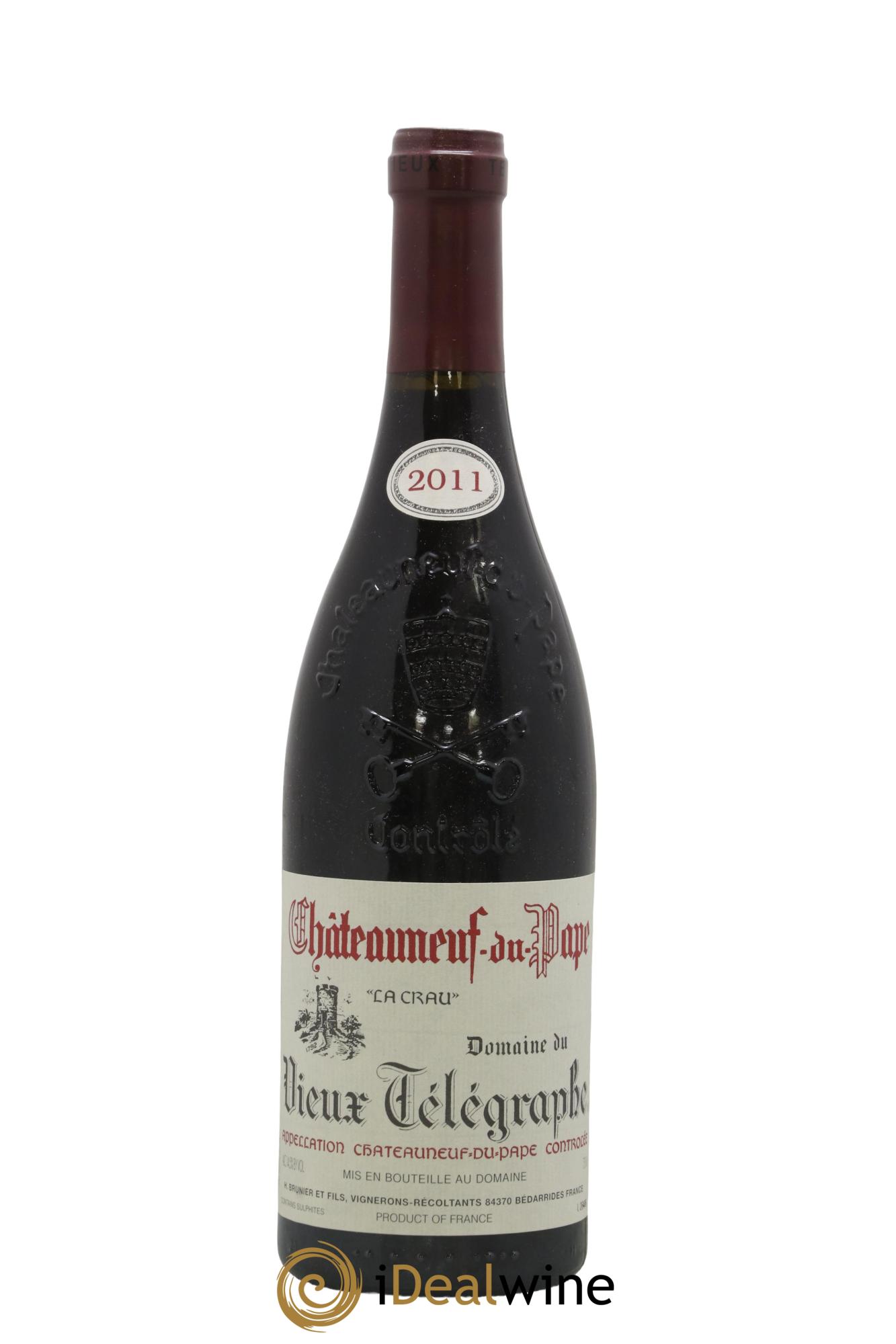 Châteauneuf-du-Pape Vieux Télégraphe (Domaine du) Vignobles Brunier La Crau Domaine du Vieux Télégraphe Vignobles Brunier 2011 - Lot de 1 bouteille - 0