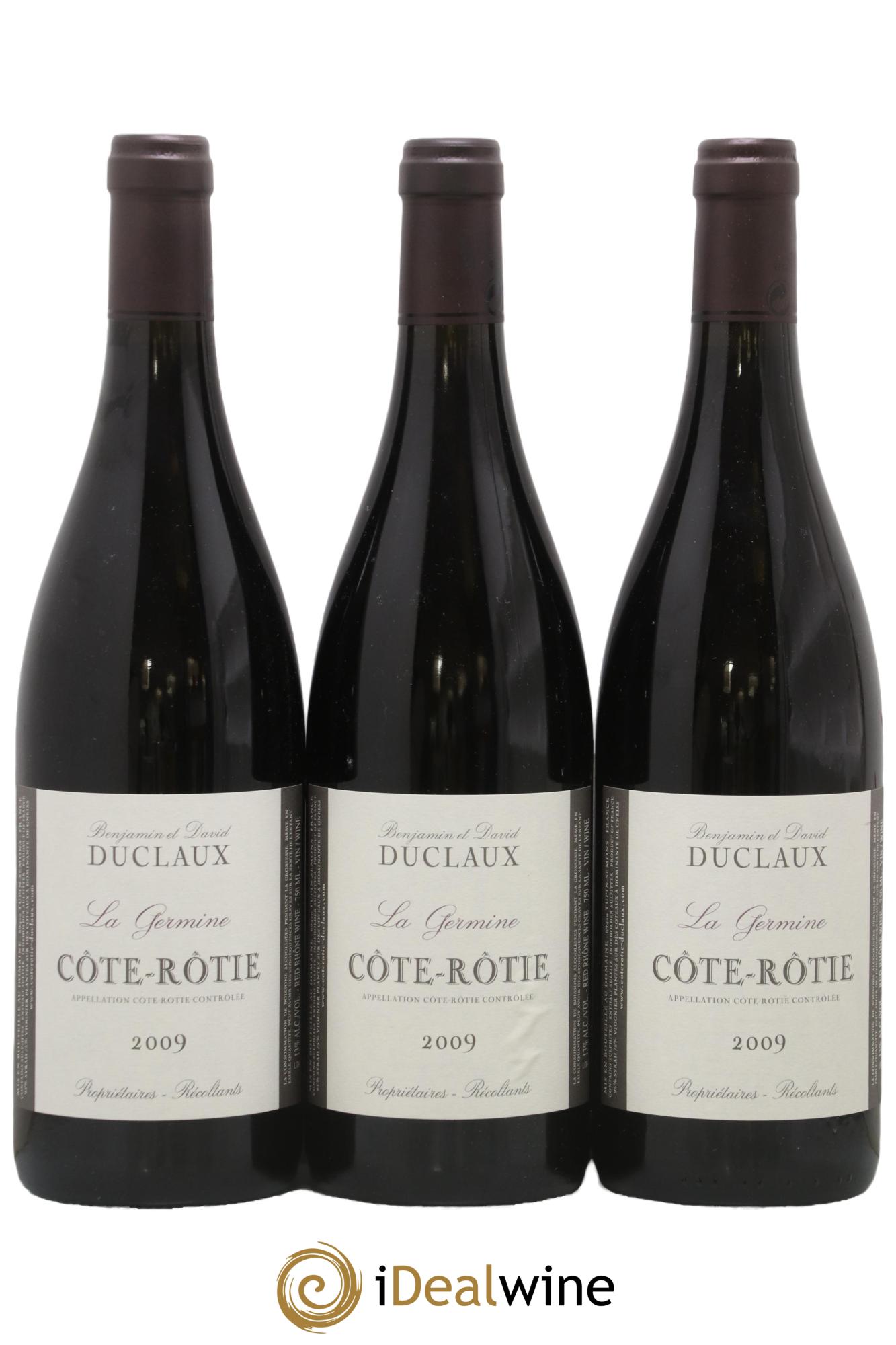 Côte-Rôtie La Germine Domaine Duclaux 2009 - Lot de 3 bouteilles - 0