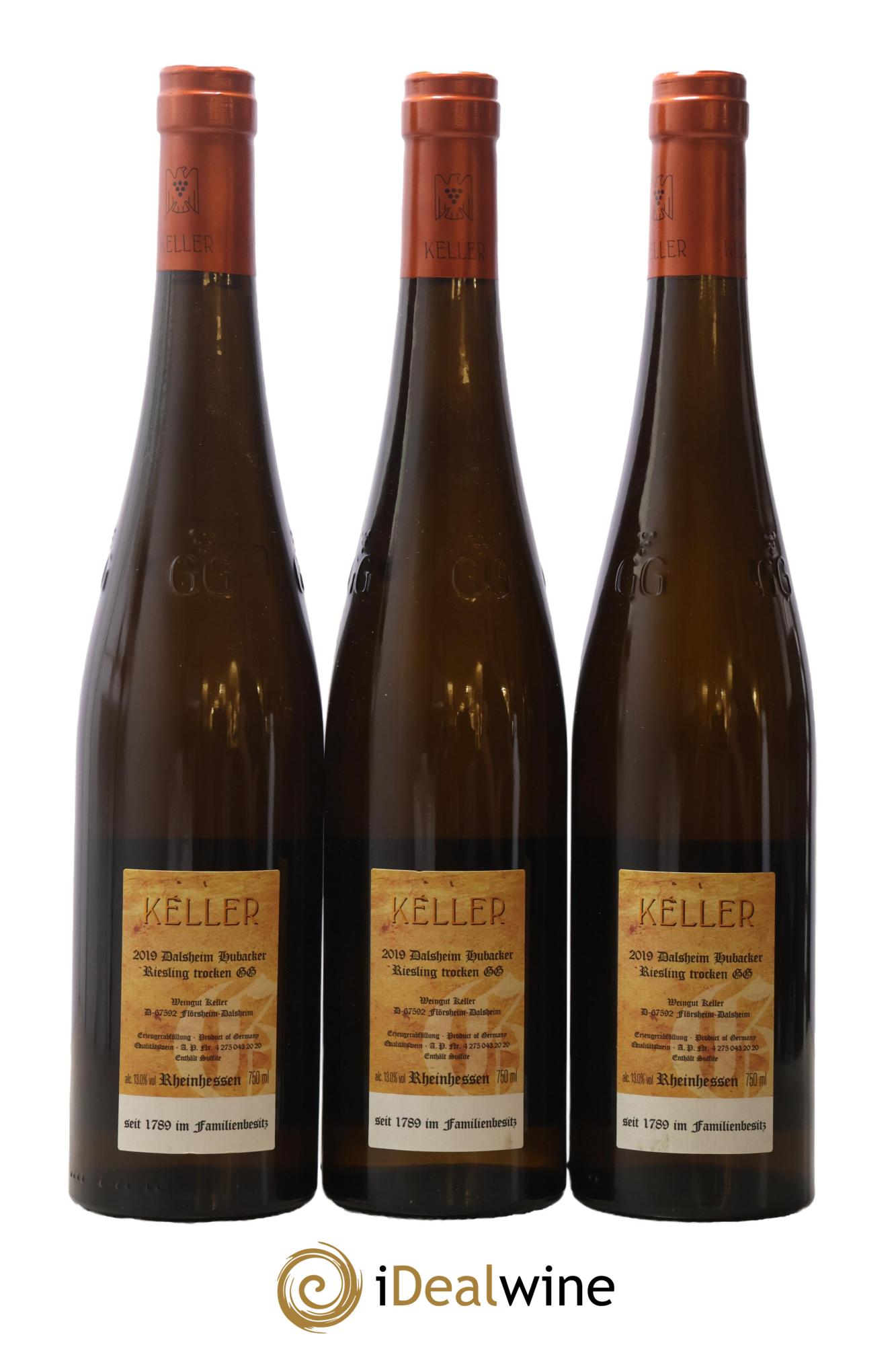 Riesling Trocken GG Dalsheim Hubacker Keller 2019 - Posten von 3 Flaschen - 1