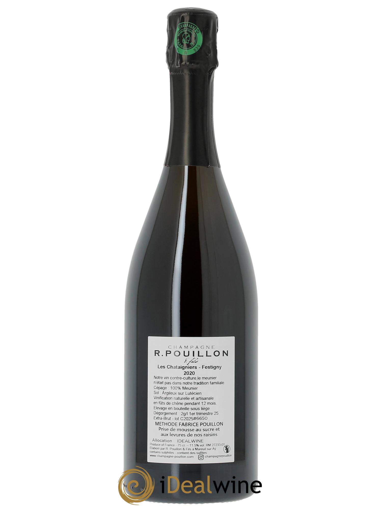 Les Châtaigniers Brut Nature R. Pouillon & fils  2020 - Posten von 1 Flasche - 1