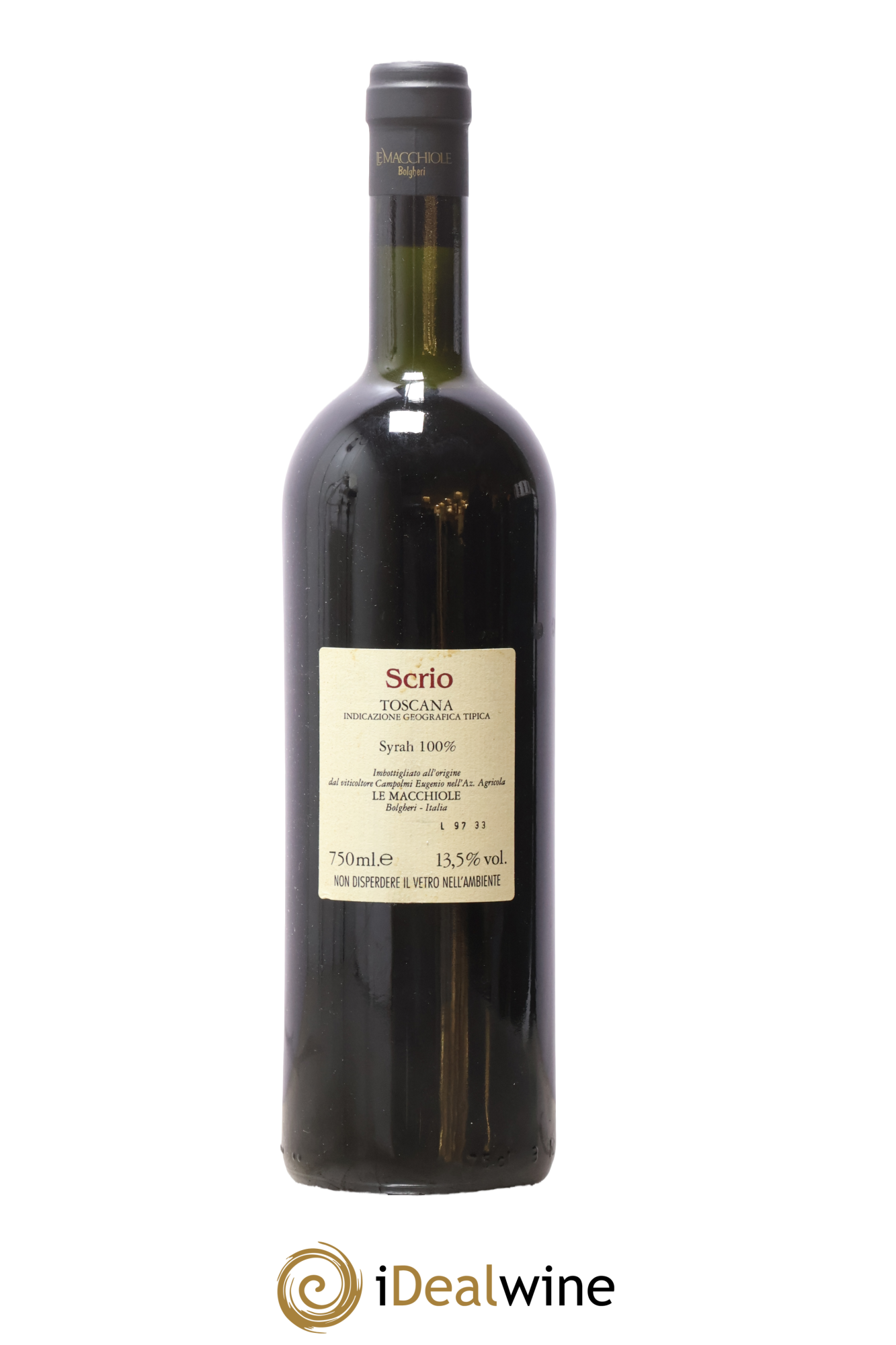 Toscana IGT Le Macchiole Scrio Le Macchiole 1997 - Posten von 1 Flasche - 1