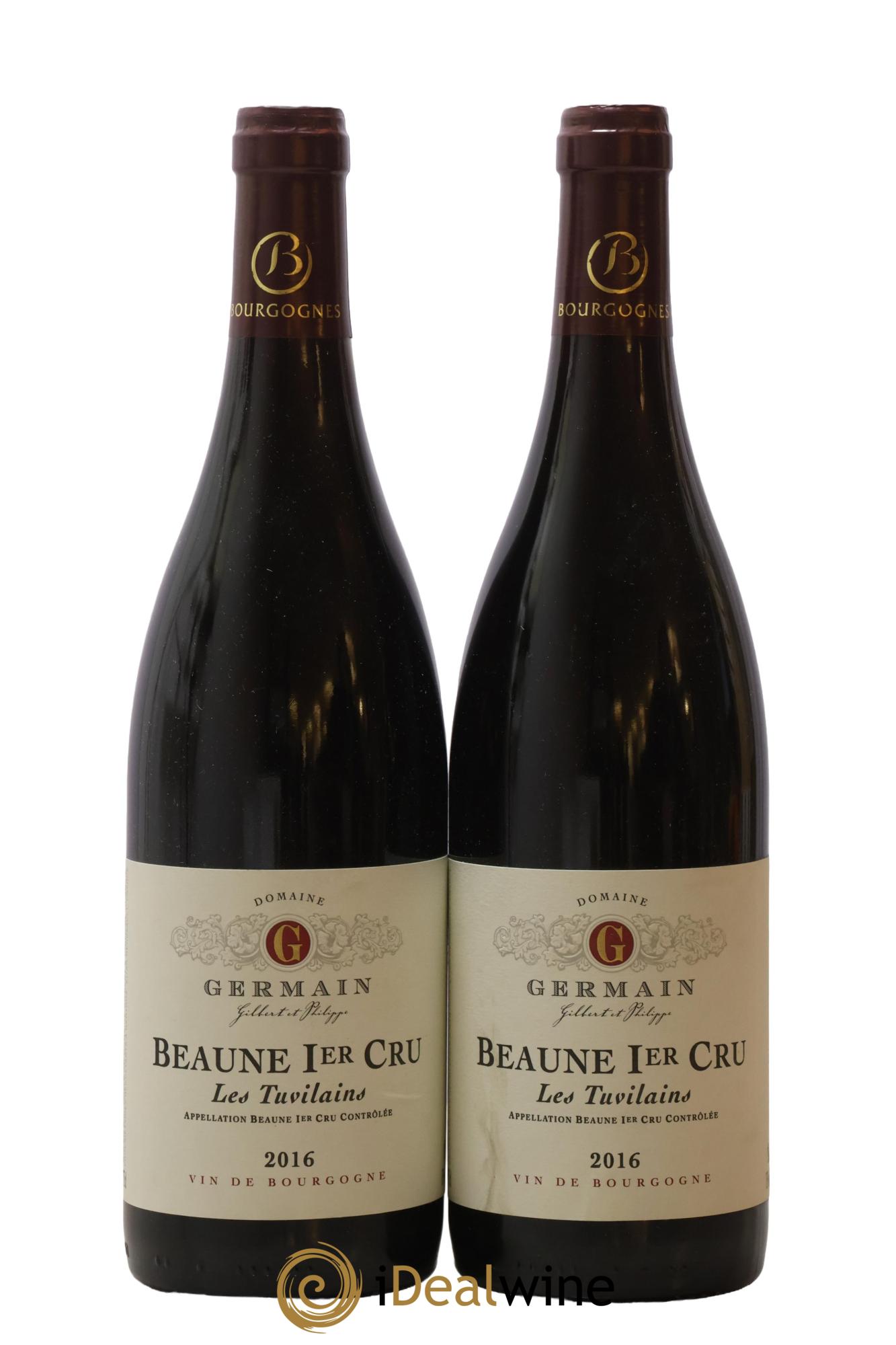 Beaune 1er Cru Les Tuvilains Philippe Germain Rouge 2016 - Lot de 2 bouteilles - 0