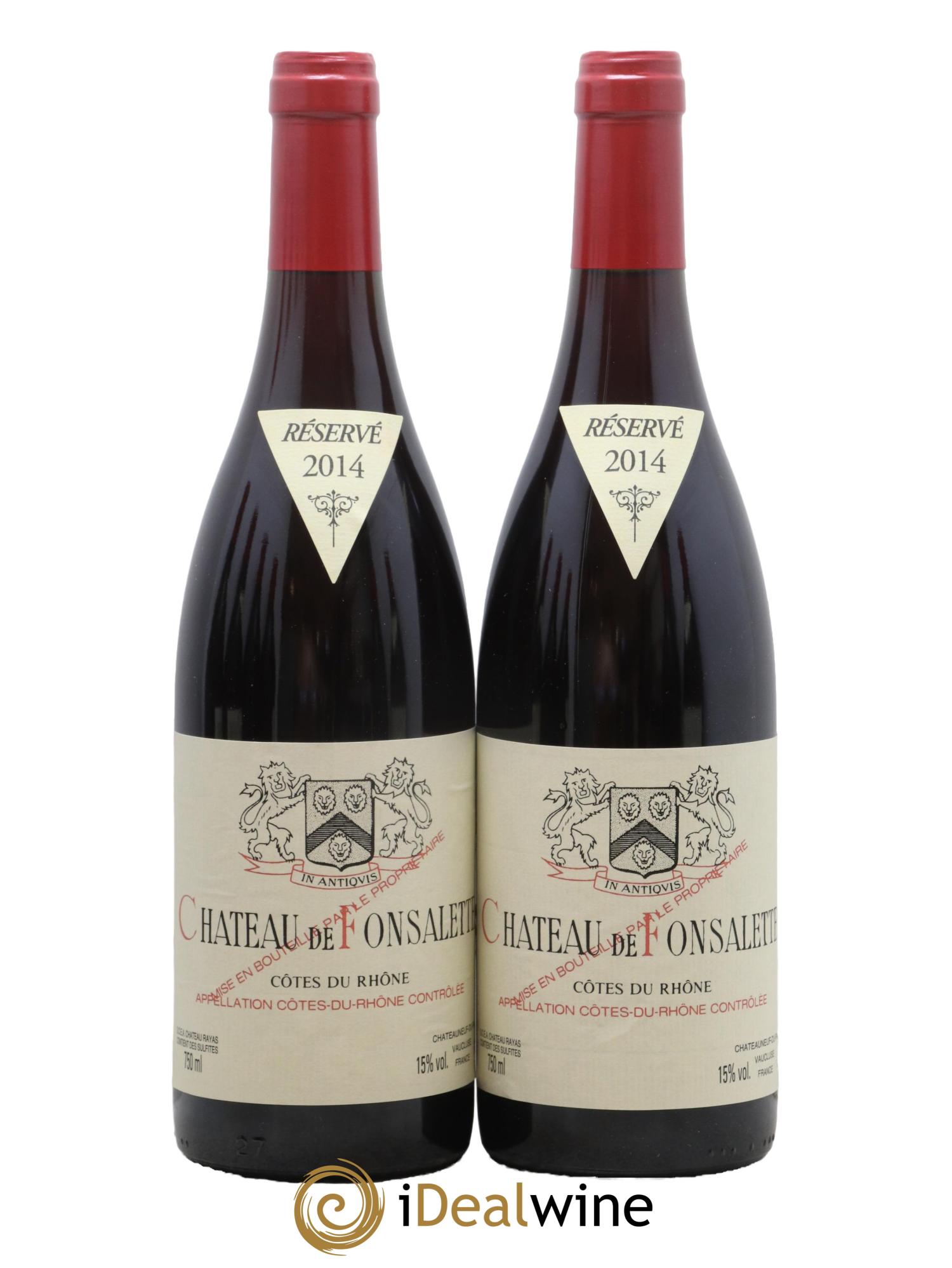 Côtes-du-Rhône Château de Fonsalette Emmanuel Reynaud 2014 - Lot de 2 bouteilles - 0